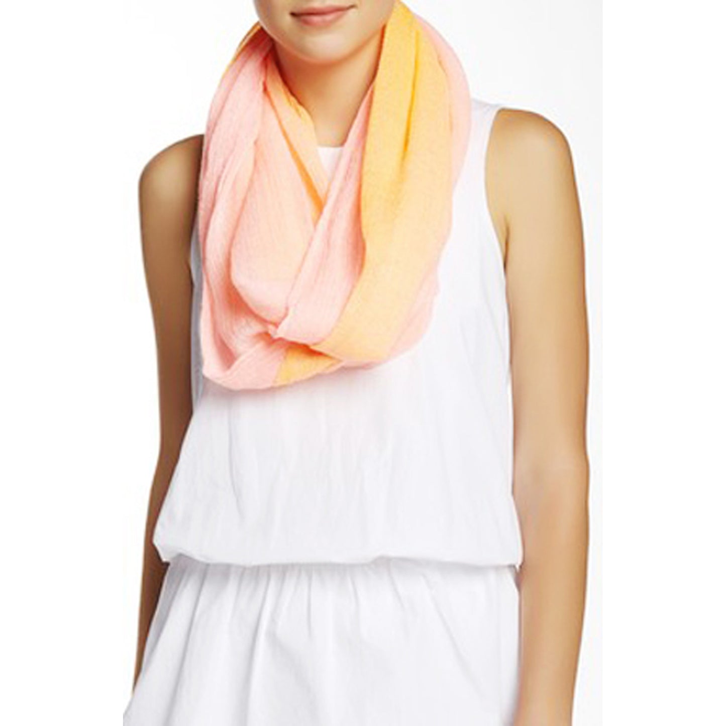 Faded Gauze Infinity Scarves