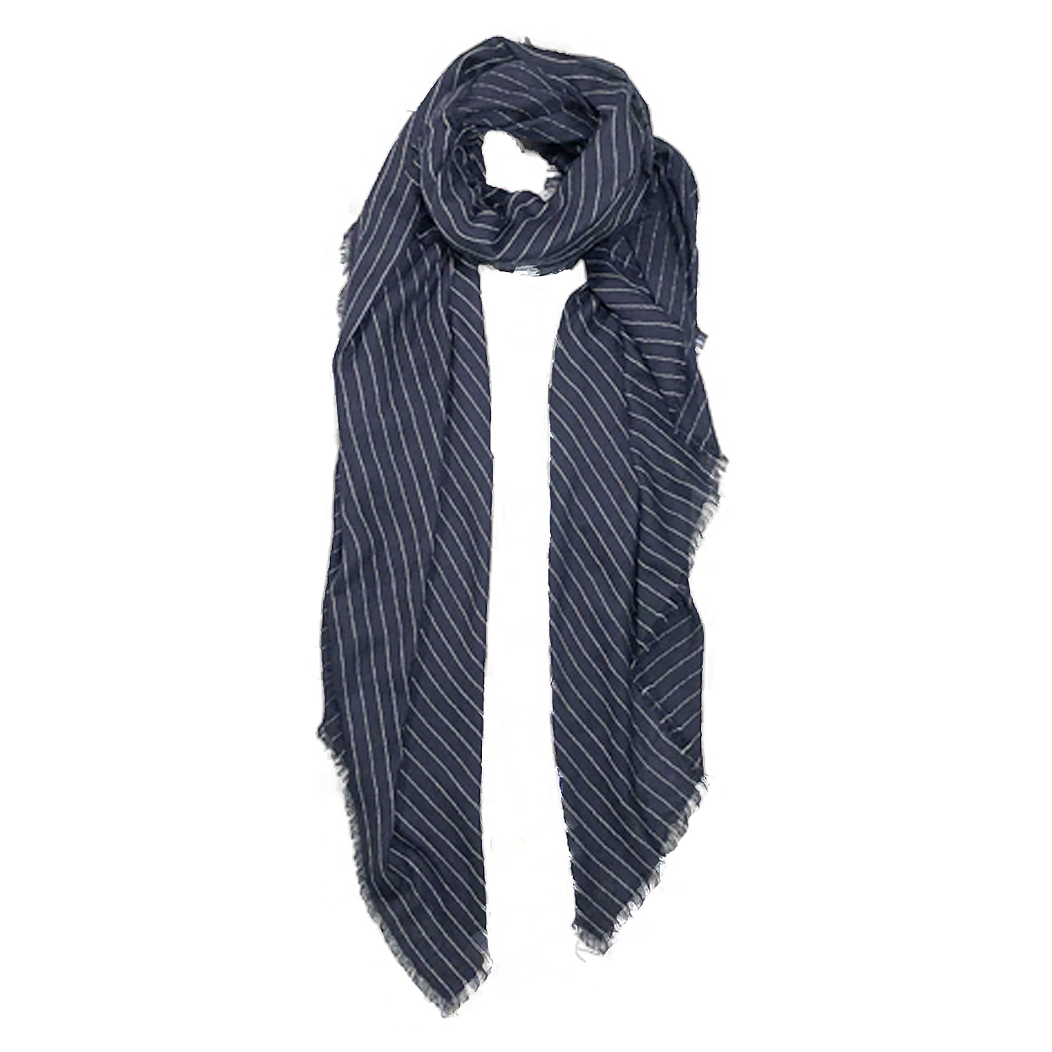 Cashmere Blend Pin Stripe Scarf