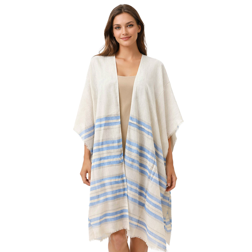 Turkish Cotton Stripe Kimono