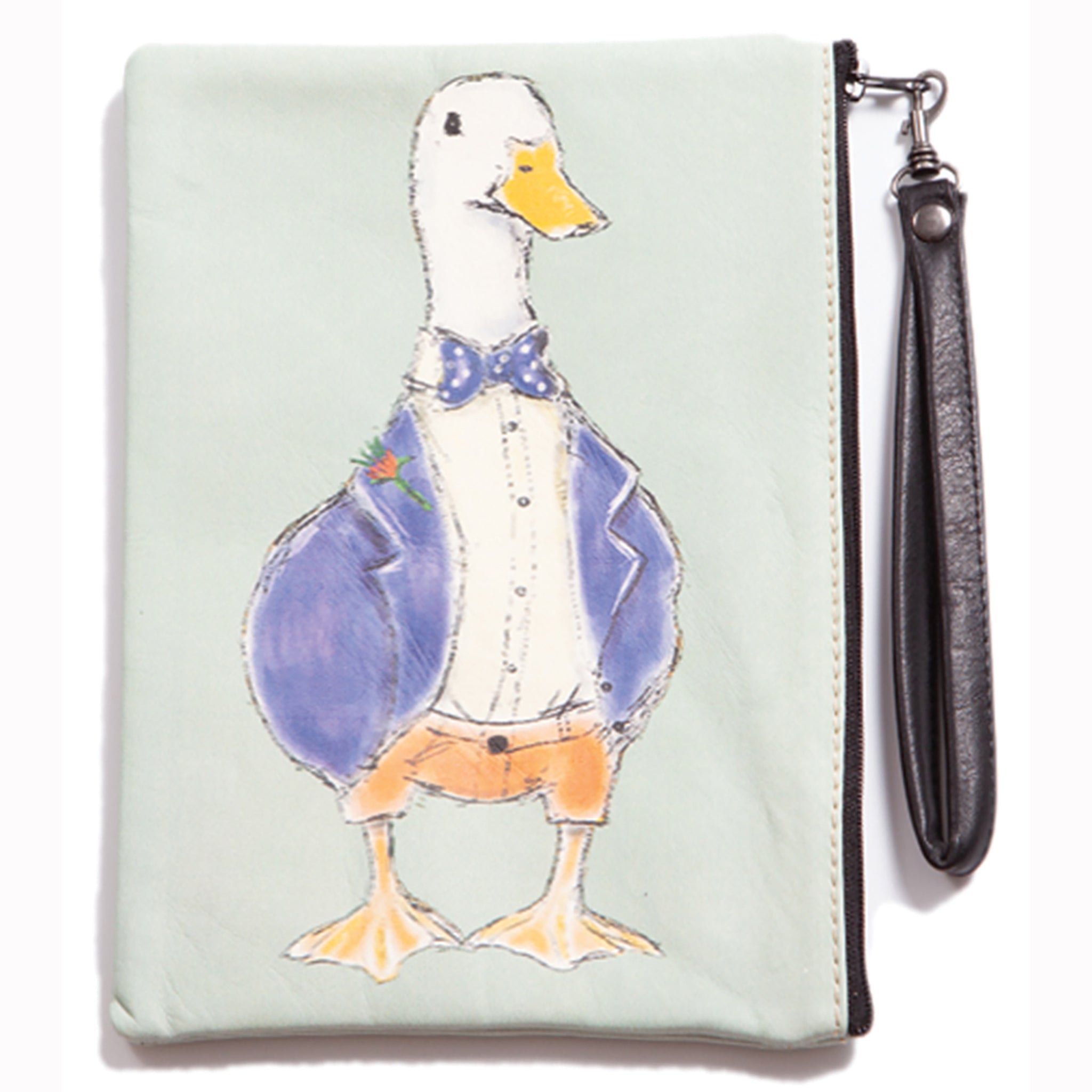 Dapper Duck – Turkish Leather Wristlet