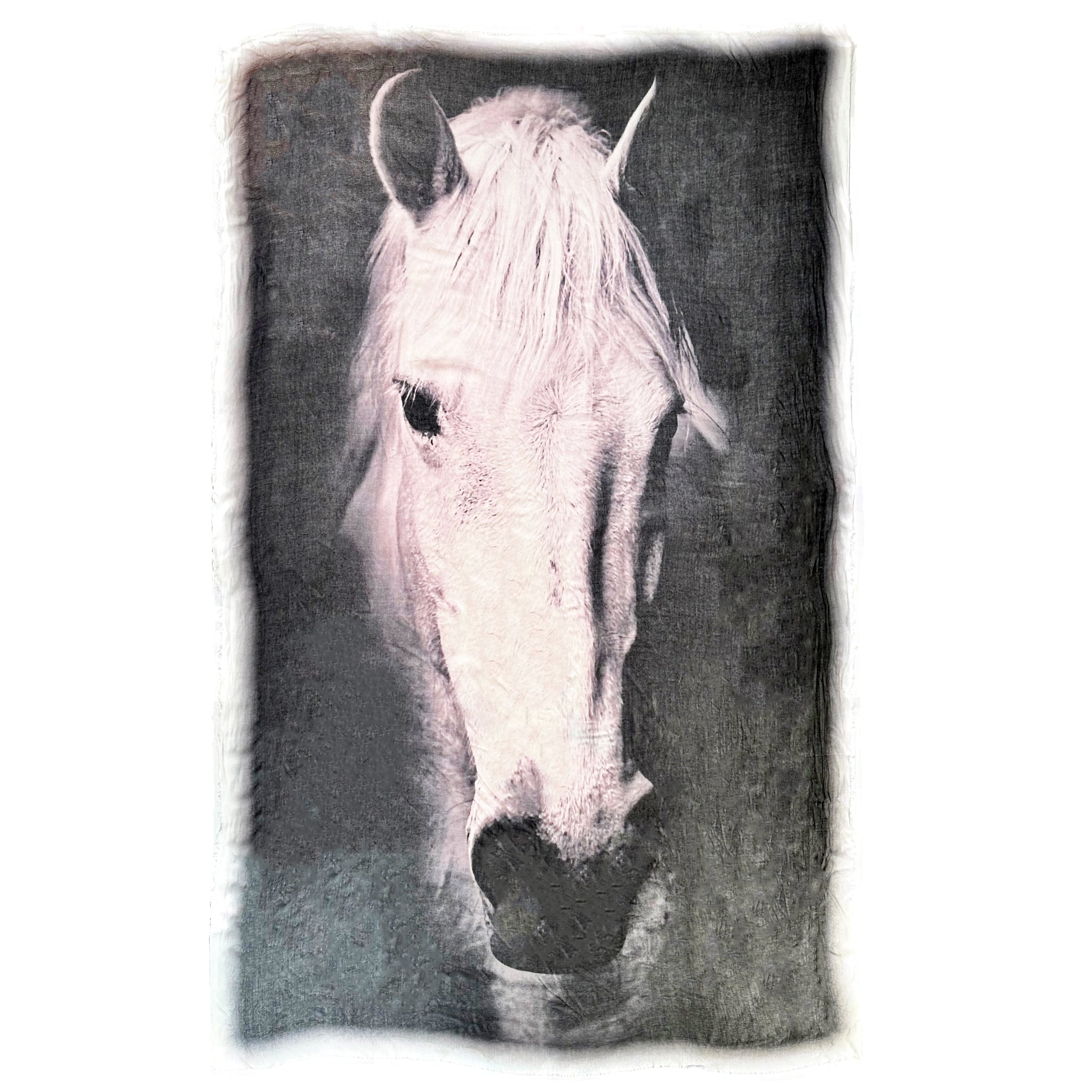 White Stallion Scarf — Blue Pacific — view 2