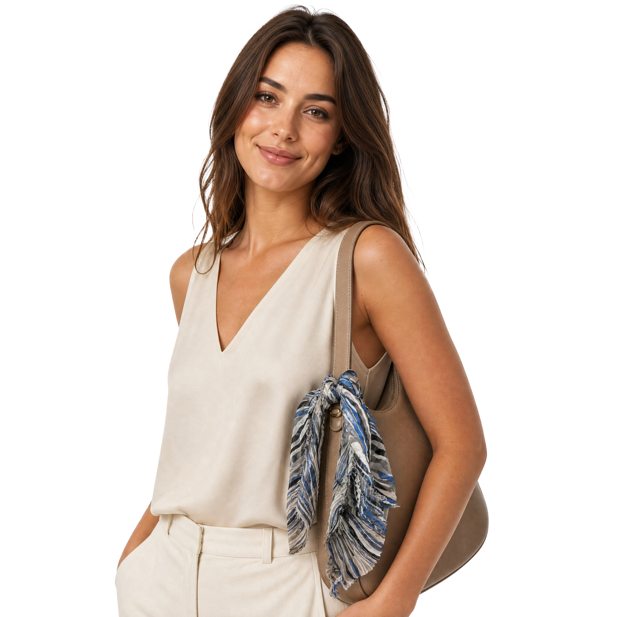 BL Stripes Neckerchief - Denim - styled
