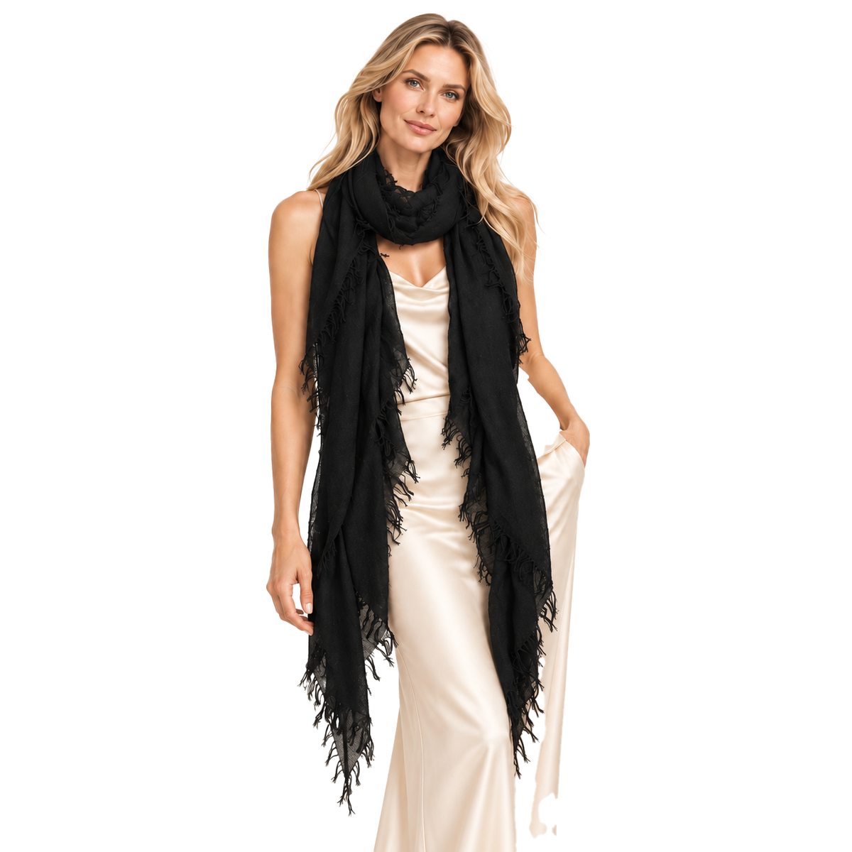 Bliss with Tassels Cashmere Scarf