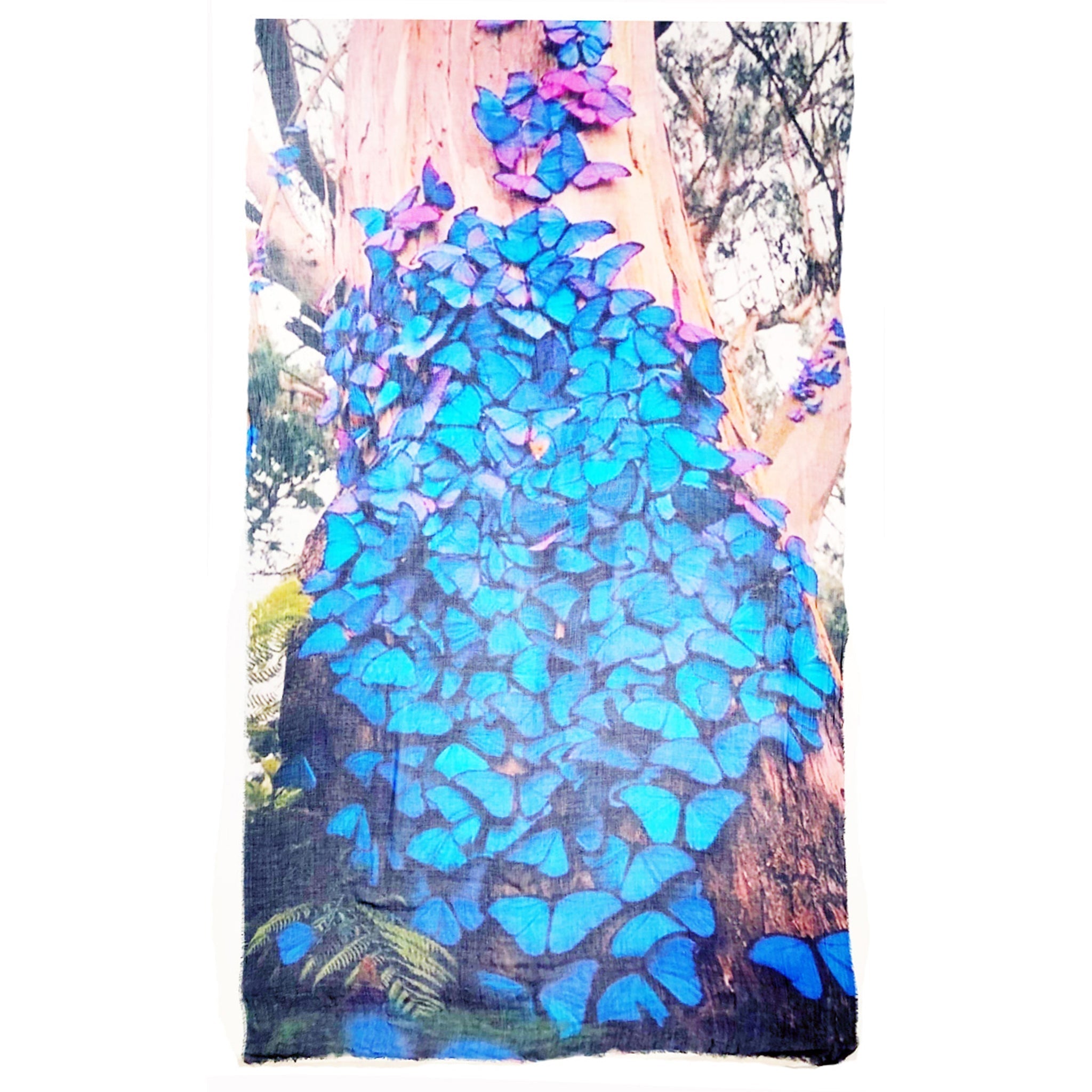Butterflies Scarf (Cobalt)