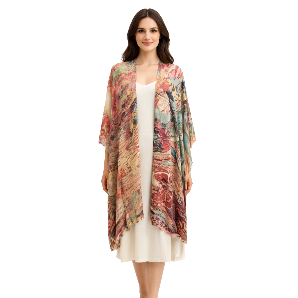 Butterflies Kimono – Dusty Rose