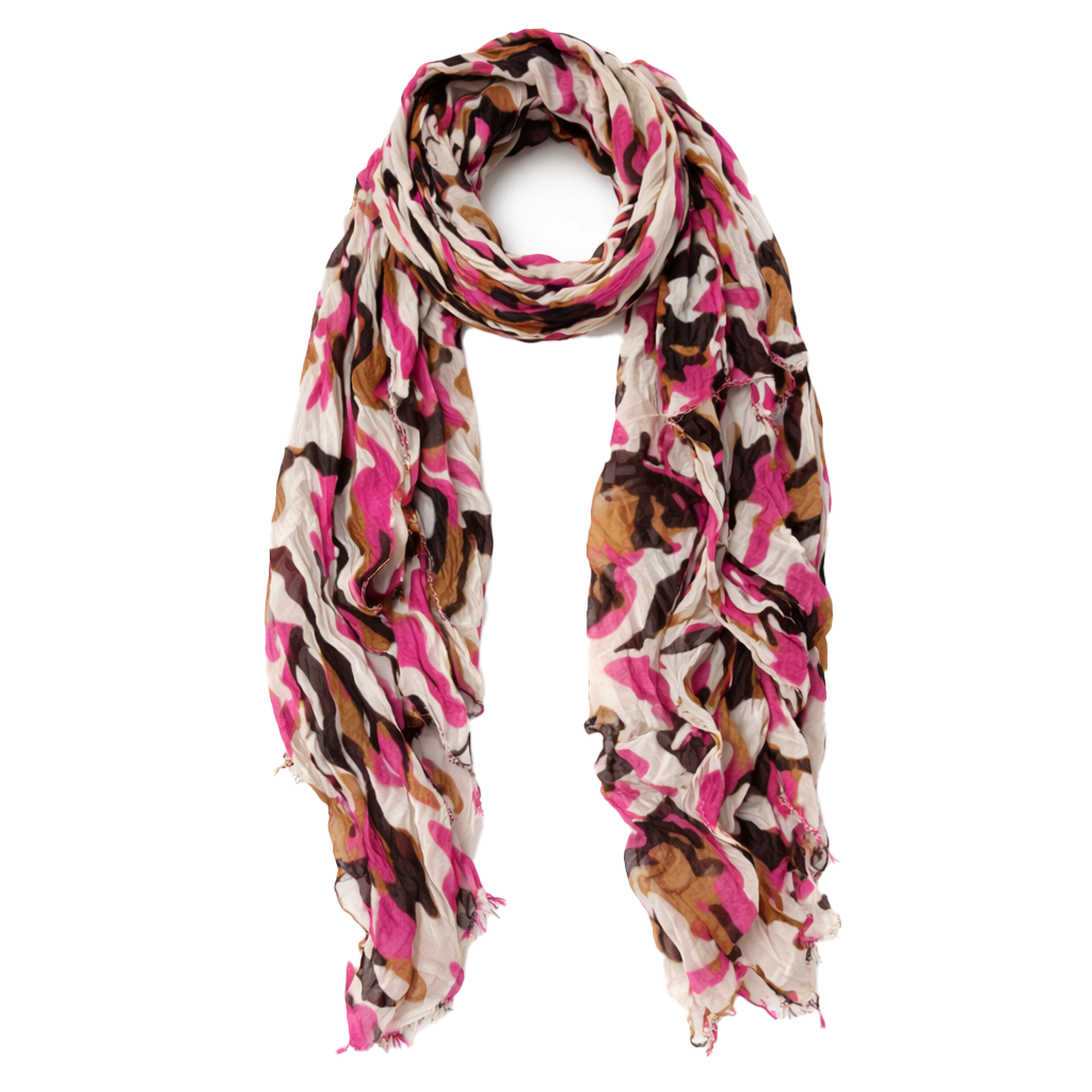 Cotton Camo Scarf — Blue Pacific — view 6