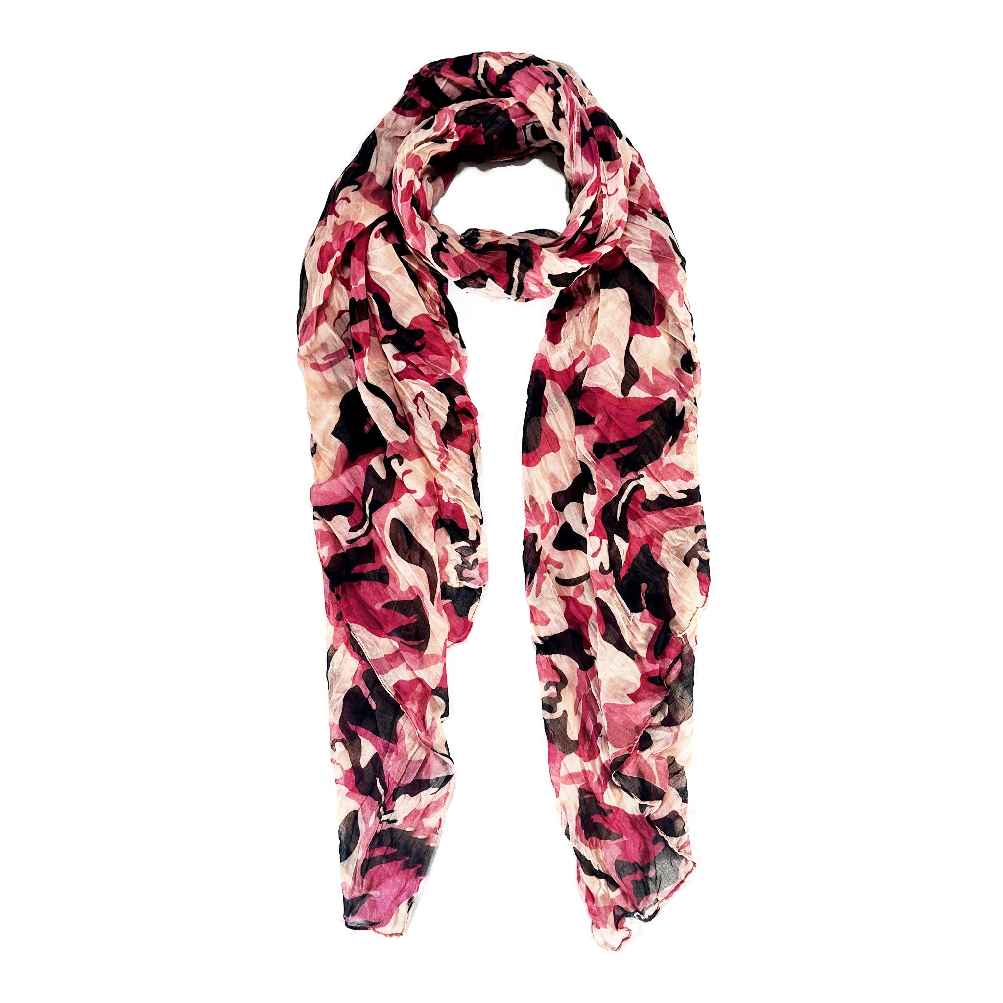 Cotton Camo Scarf — Blue Pacific — view 2