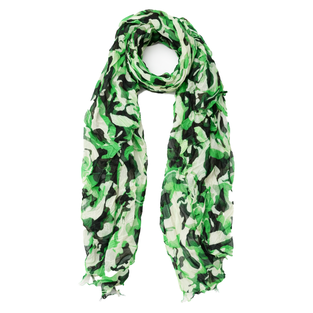 Cotton Camo Scarf — Blue Pacific — view 8