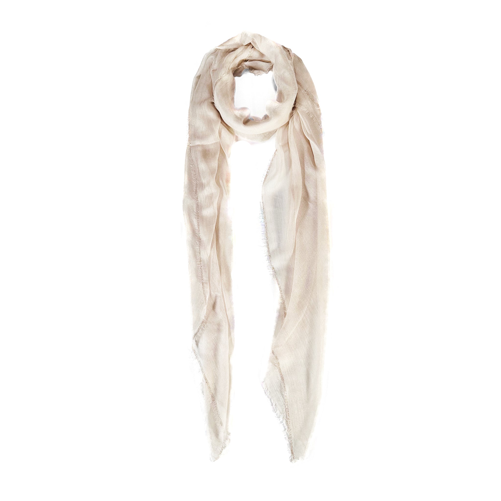 Cashmere Blend Scarves with Specialty Metallic Threading