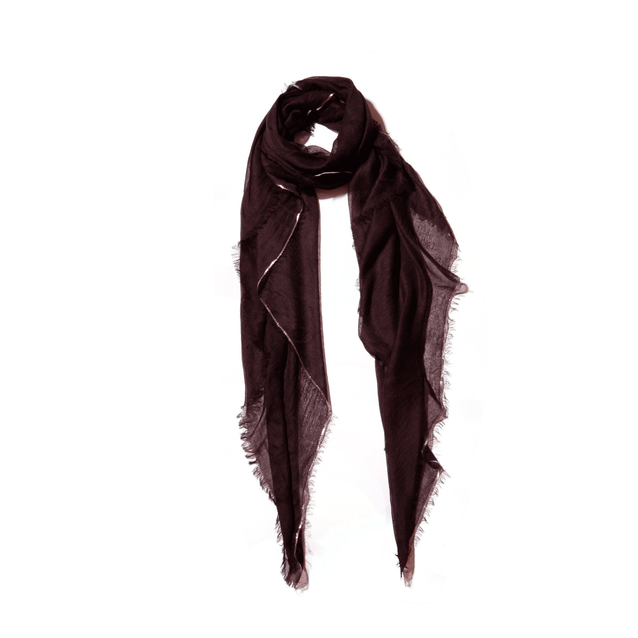 Cashmere Blend Scarves with Specialty Metallic Threading