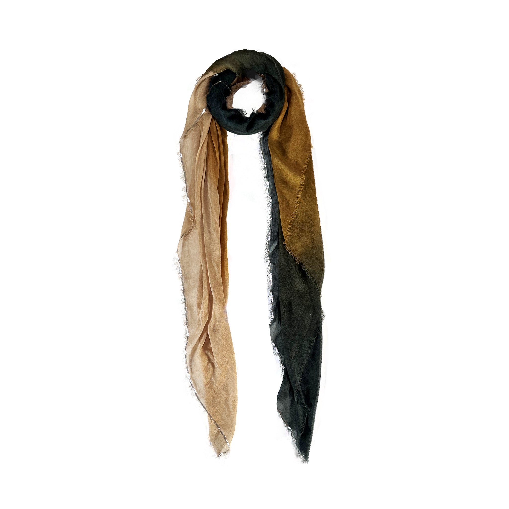 Cashmere Blend Scarves with Specialty Metallic Threading