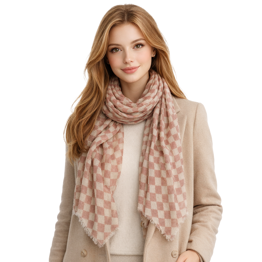 Cashmere Lush Bliss Check Scarves