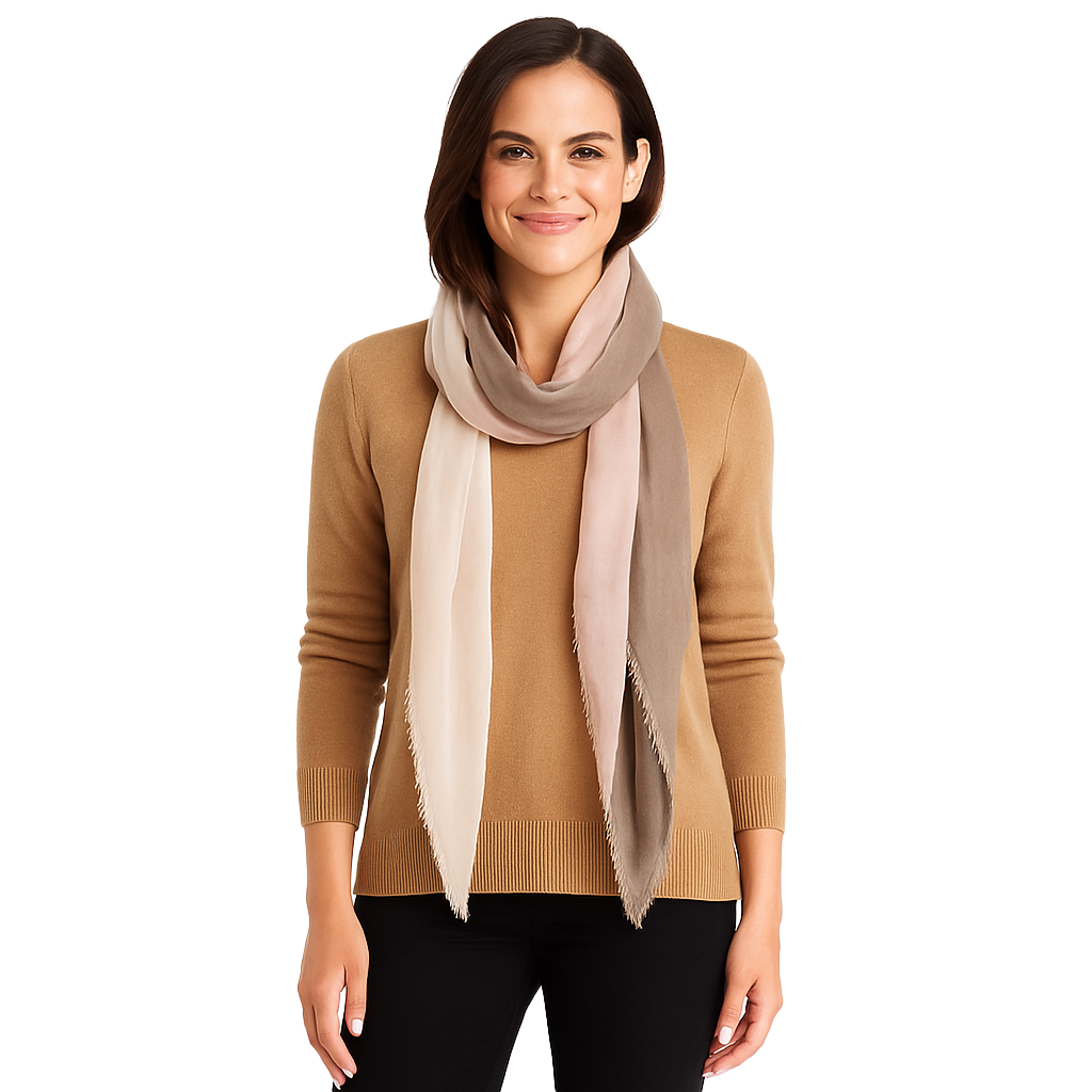 Cashmere Blend Scarves with Specialty Metallic Threading