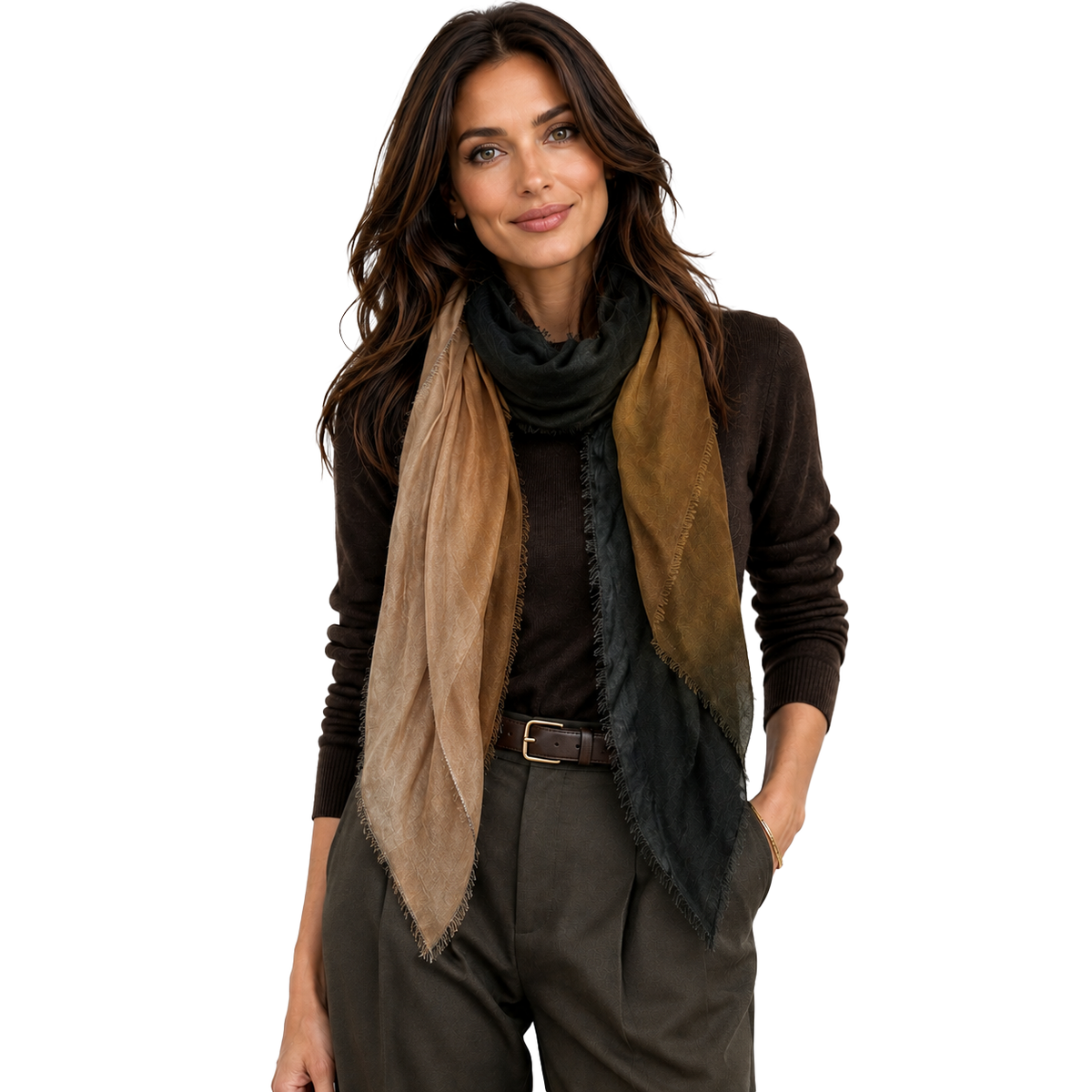 Cashmere Blend Scarves with Specialty Metallic Threading
