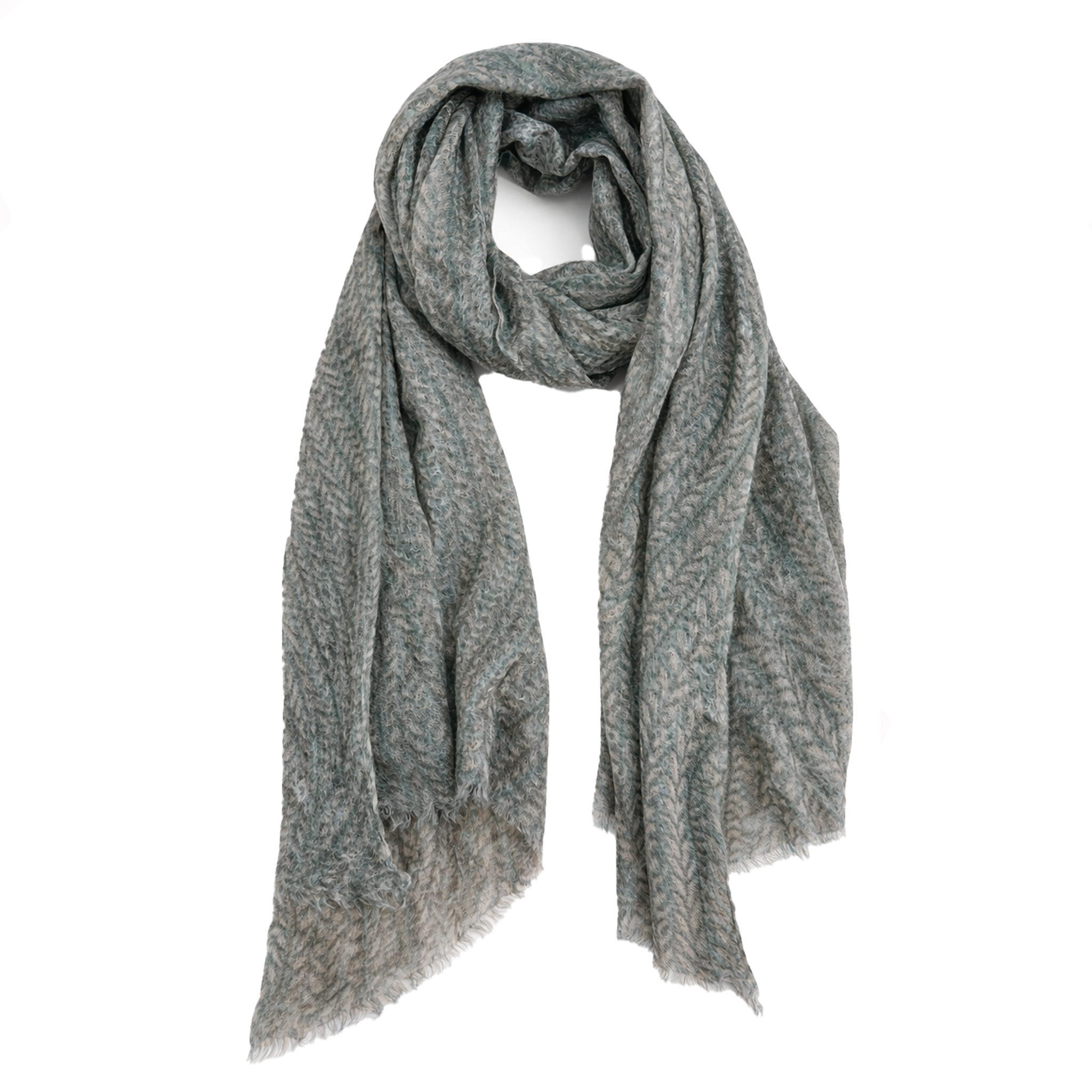 Cashmere Lush Bliss Feathered Chevron — Blue Pacific — view 2