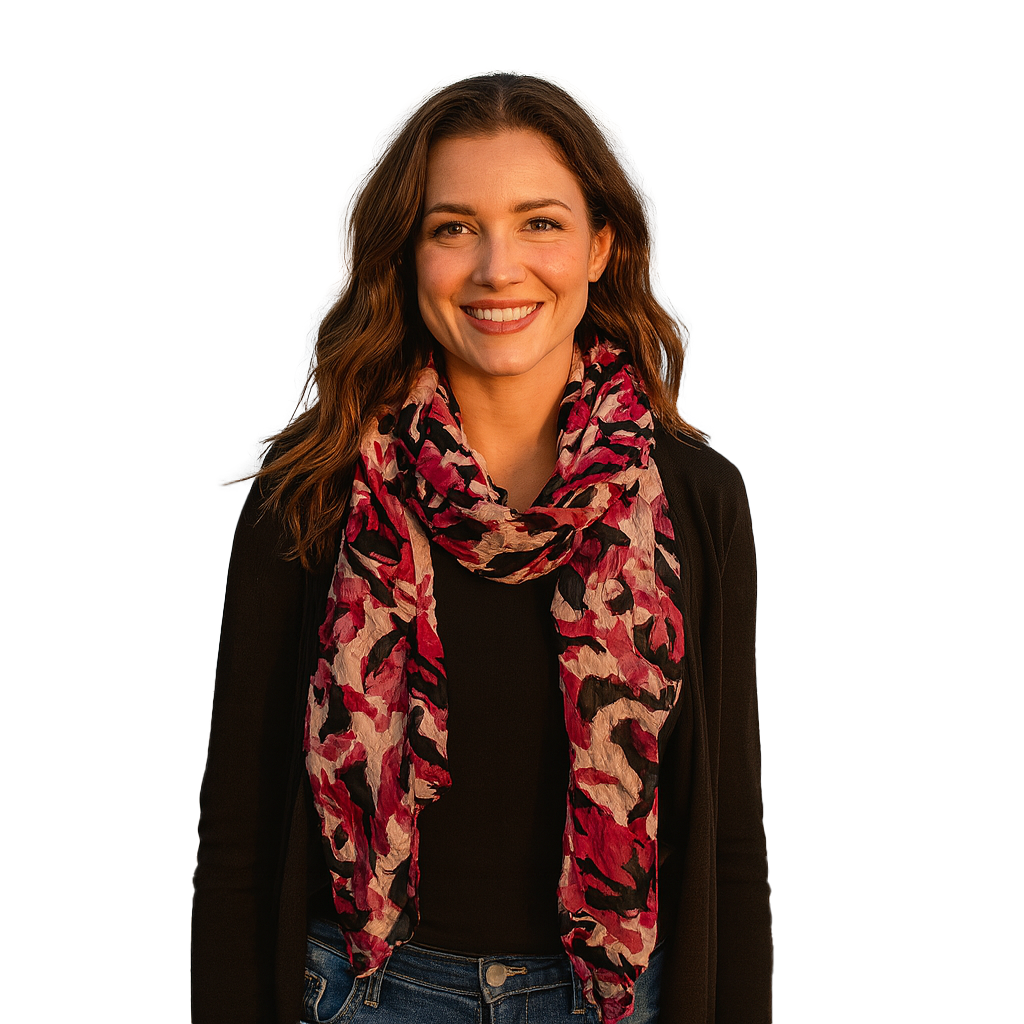 Cotton Camo Scarf — Blue Pacific