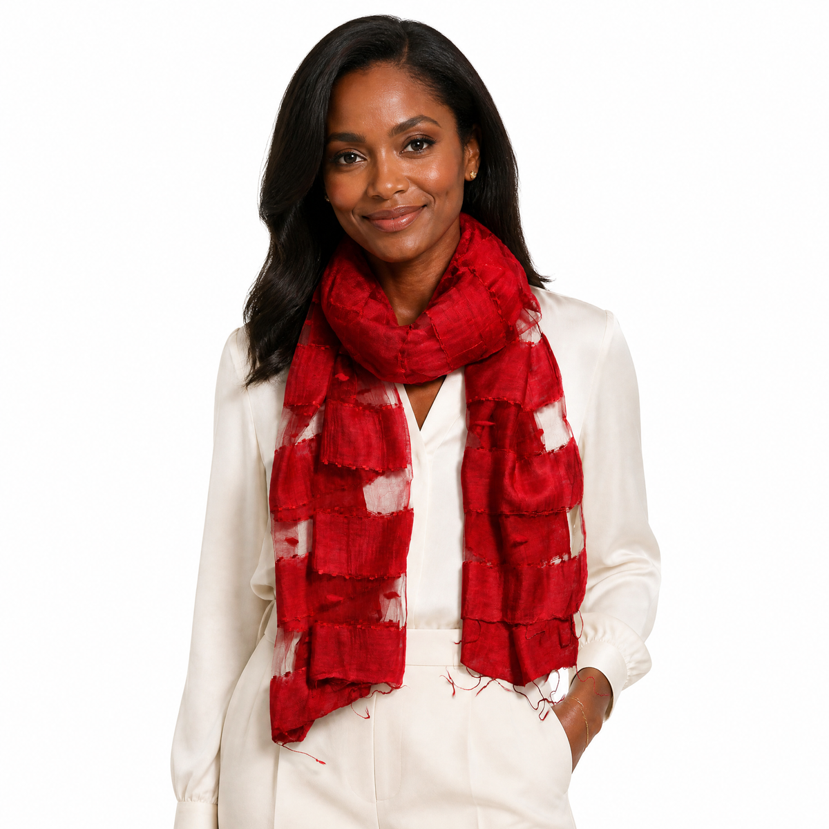 Hand Woven Silk Blended Scarf