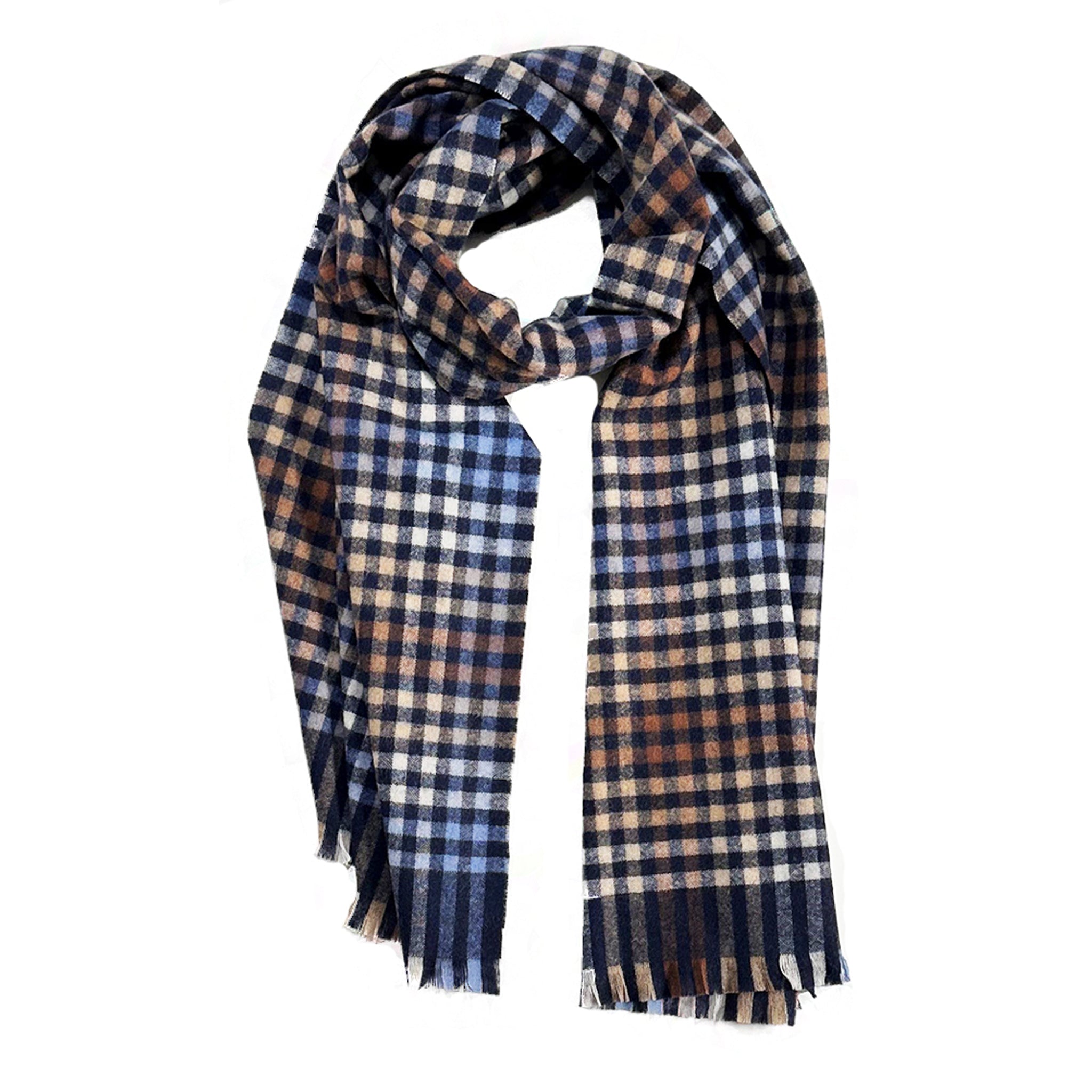 Heritage Plaid Scarf — Blue Pacific — view 6