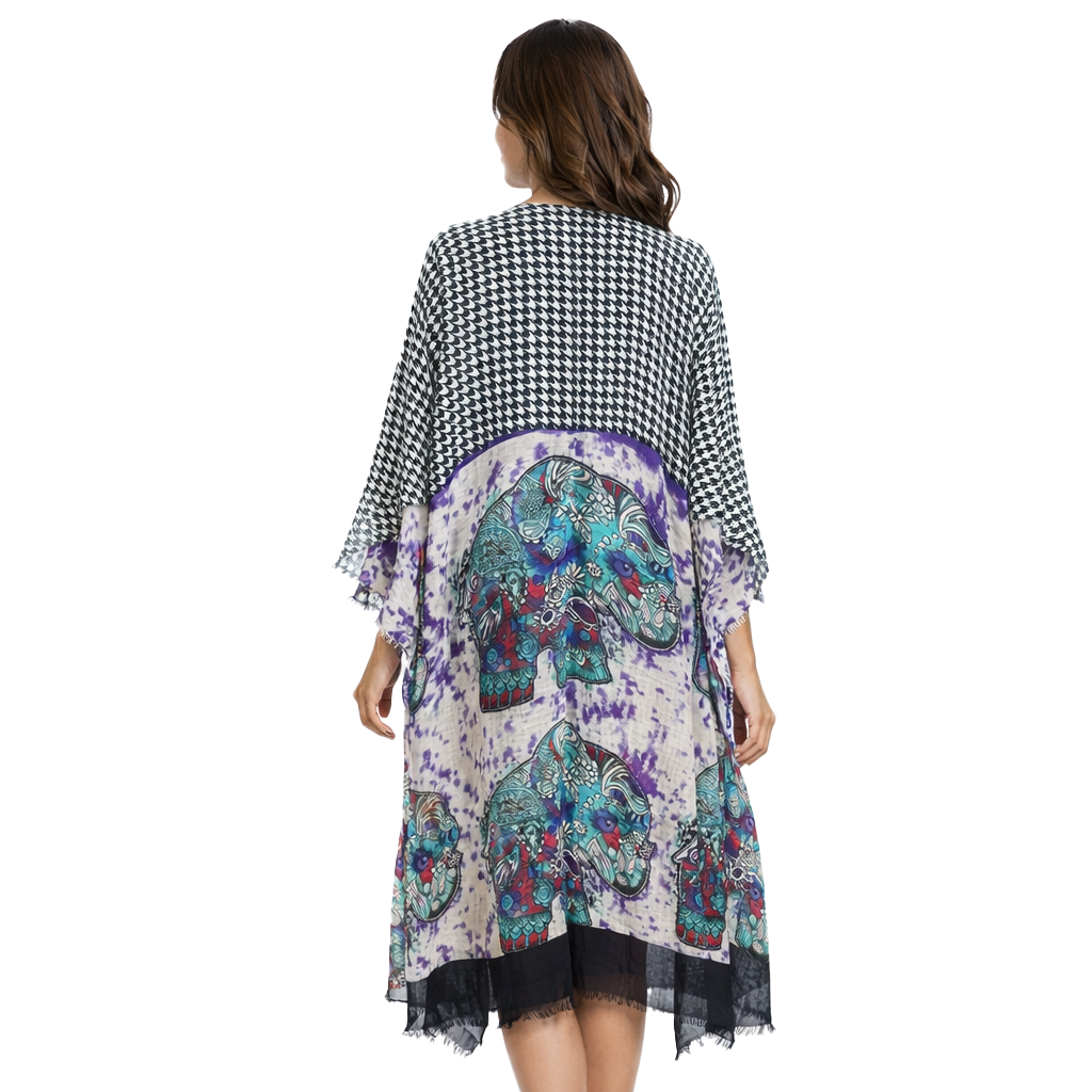 Elephant Paisley Kimono