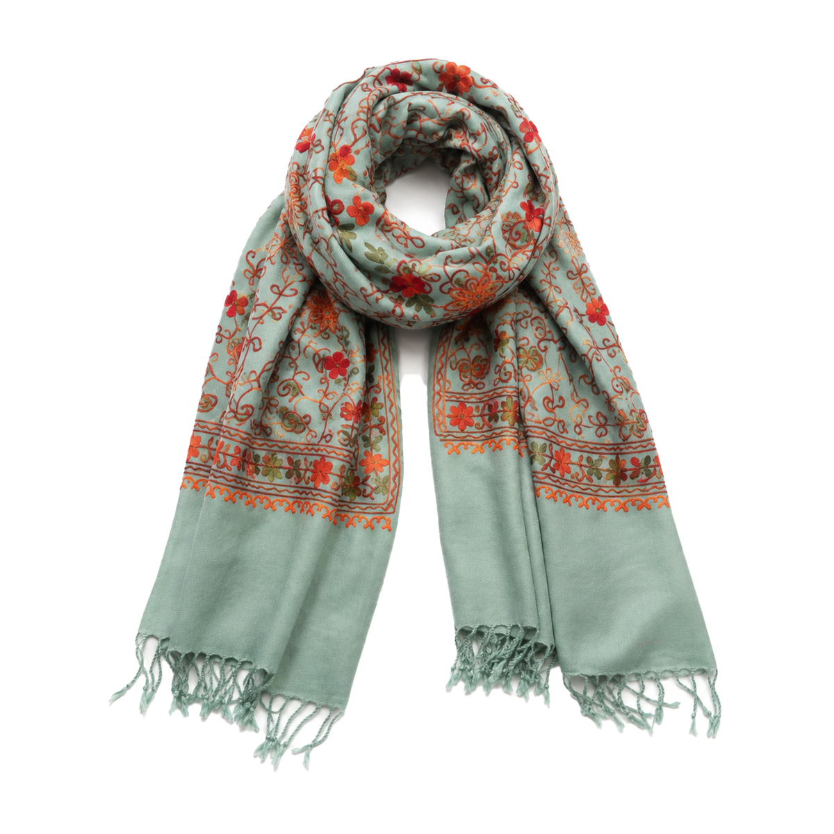 Flowered Embroidery Scarves