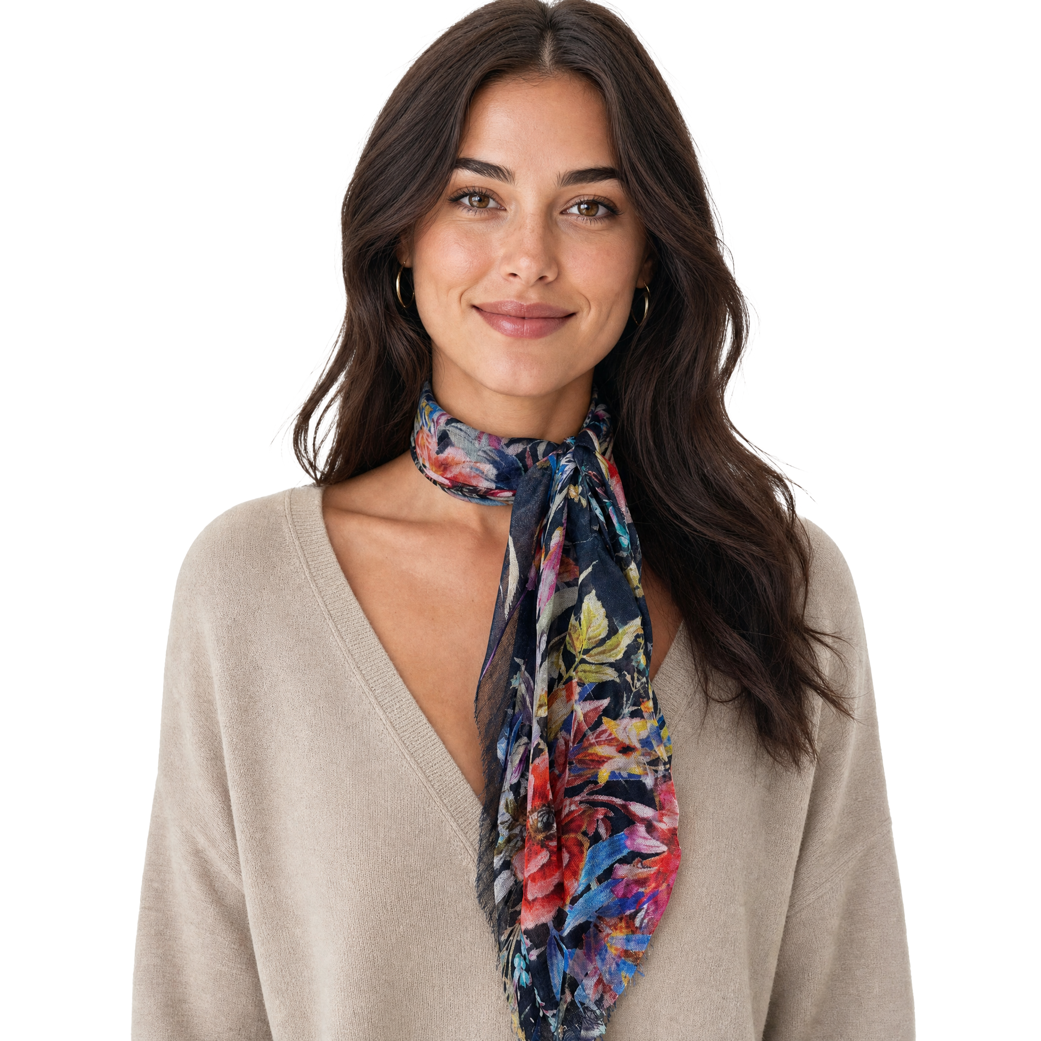 English Floral Neckerchief
