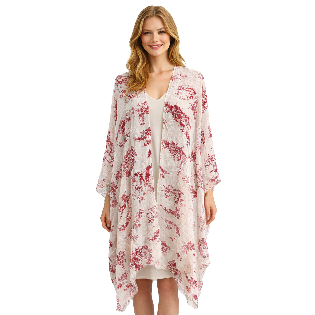 English Colonial Kimono – Crimson