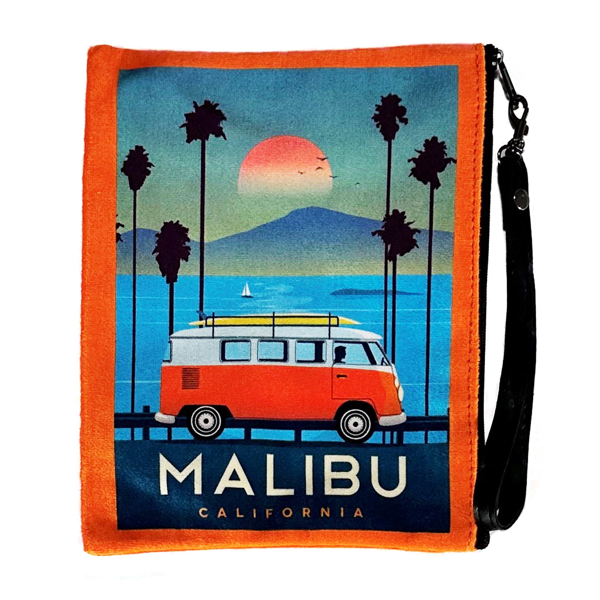 Malibu Faux Suede Wristlet — Blue Pacific