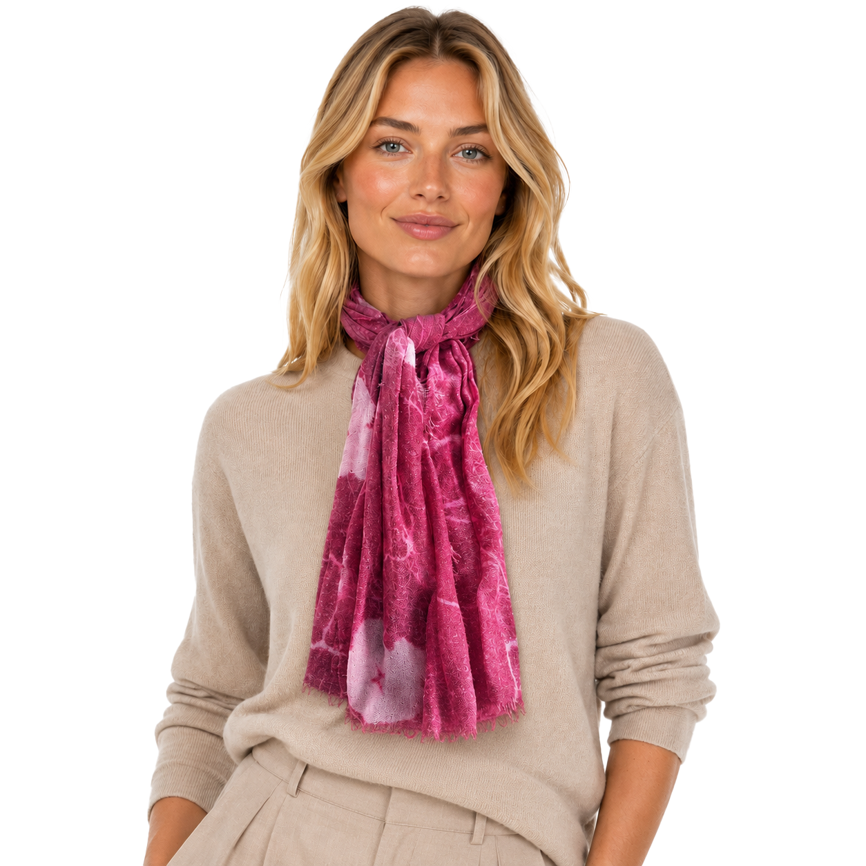 Floral Fade Neckerchief - Crimson