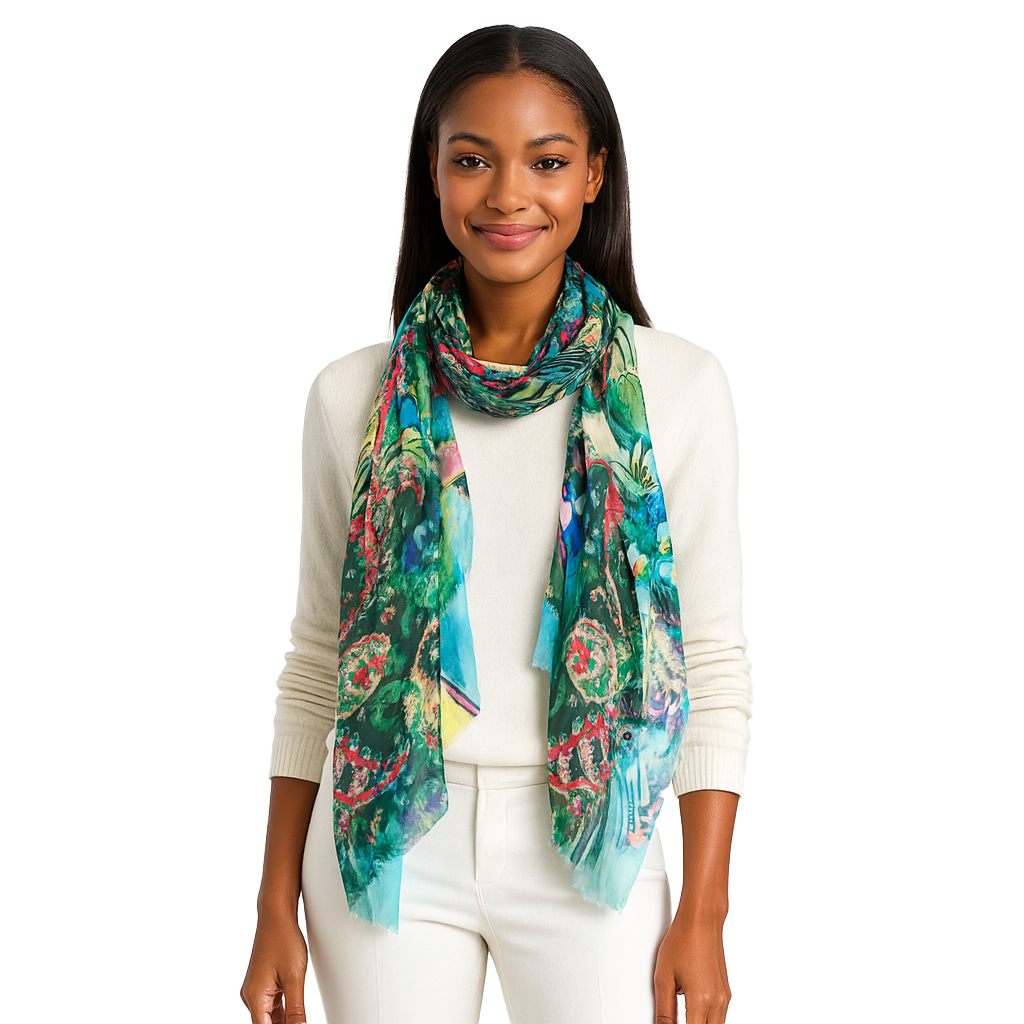 Floral Seashell Scarf