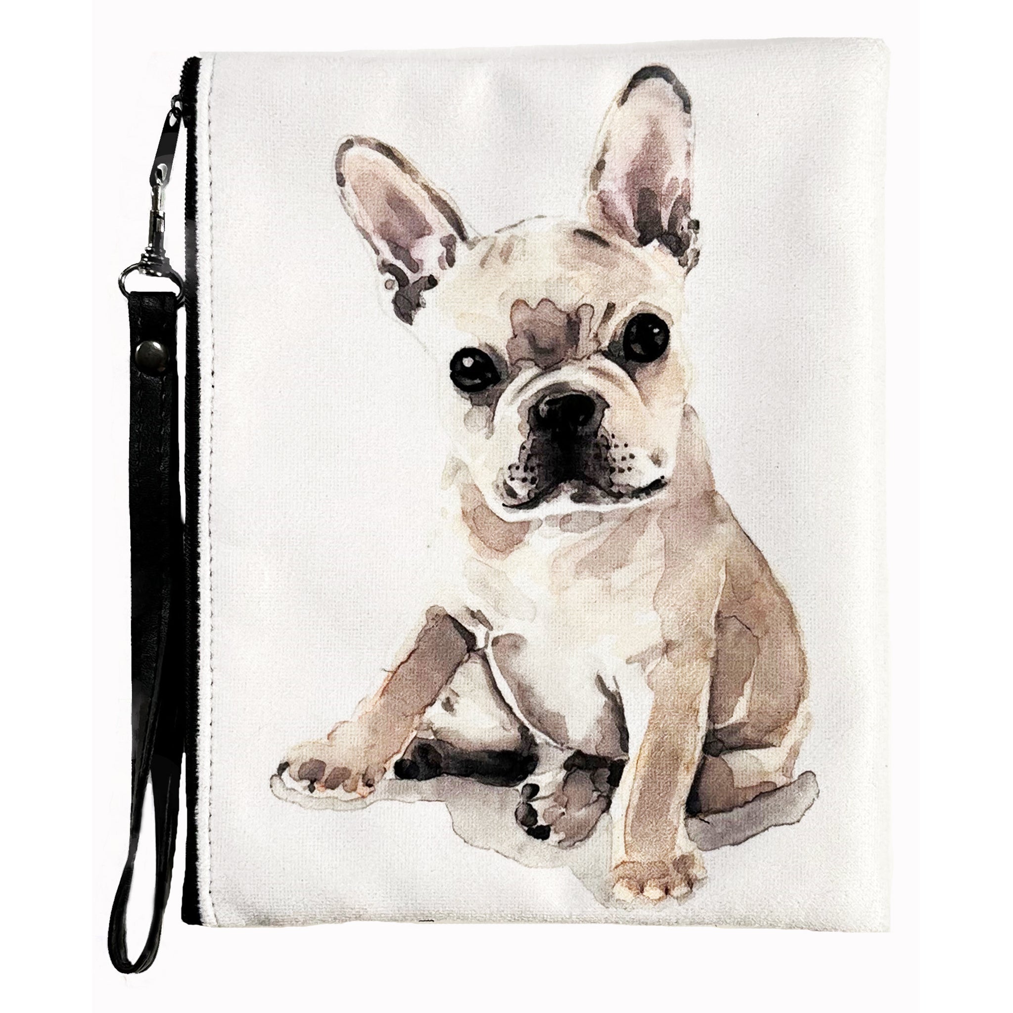 Frenchie Faux Suede Wristlet