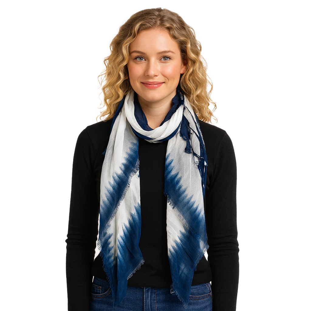 Guitar Roots Scarf — Blue Pacific