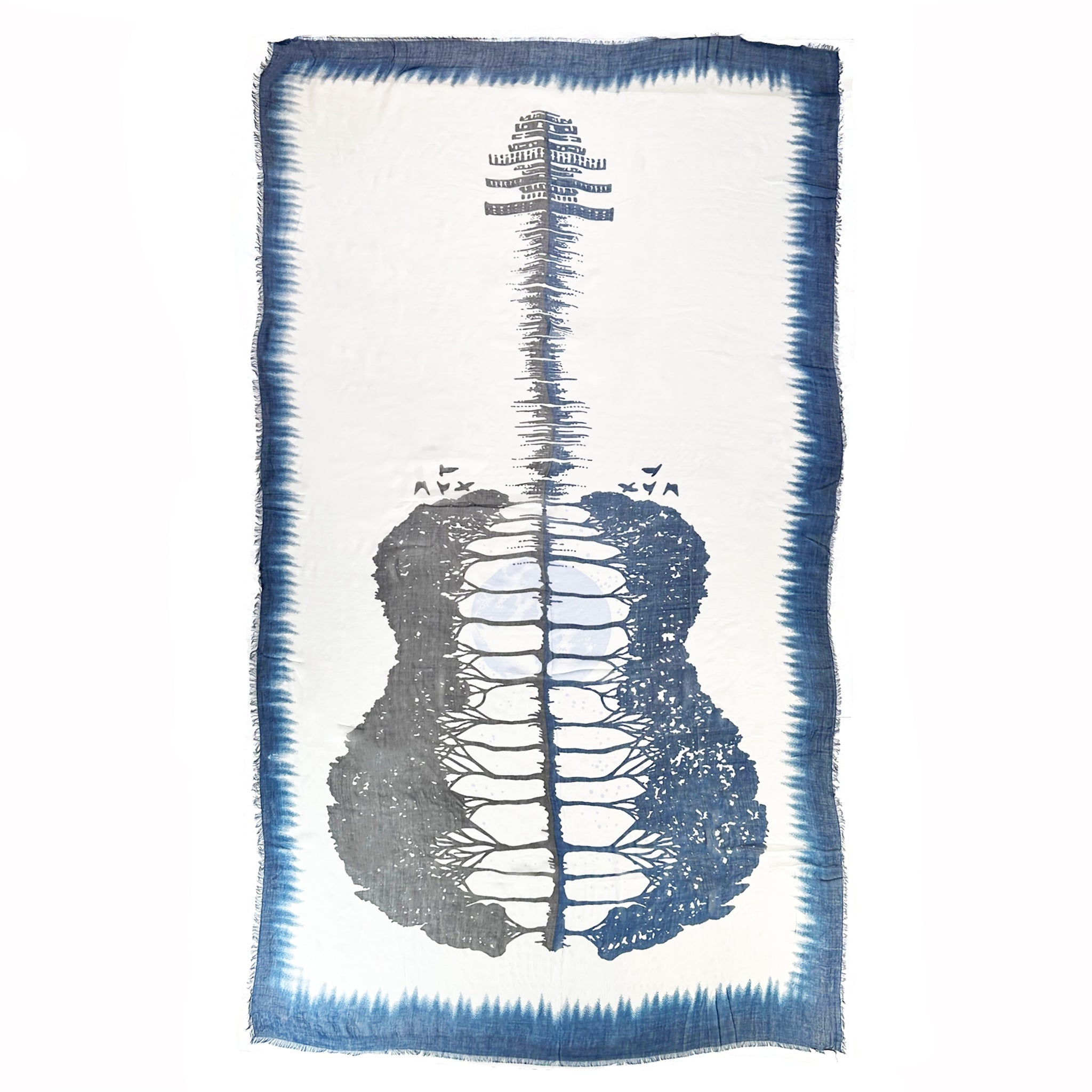 Guitar Roots Scarf — Blue Pacific — view 2
