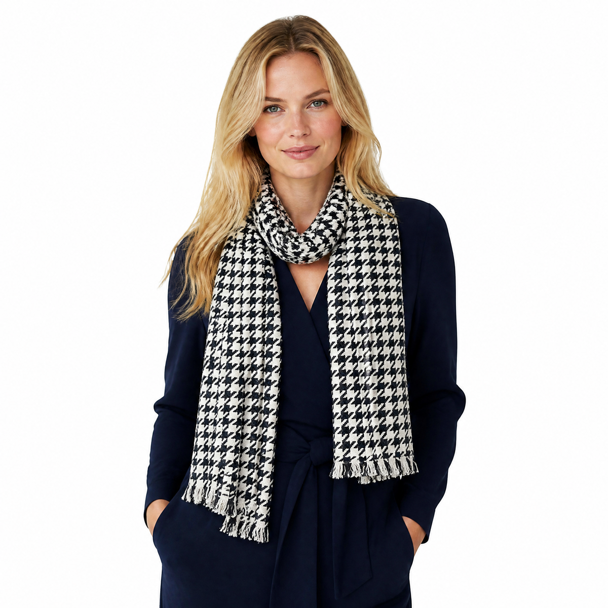 Cashmere Houndstooth Scarf