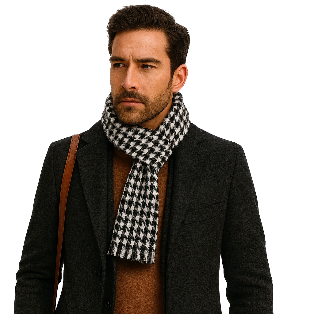 Cashmere Houndstooth Scarf