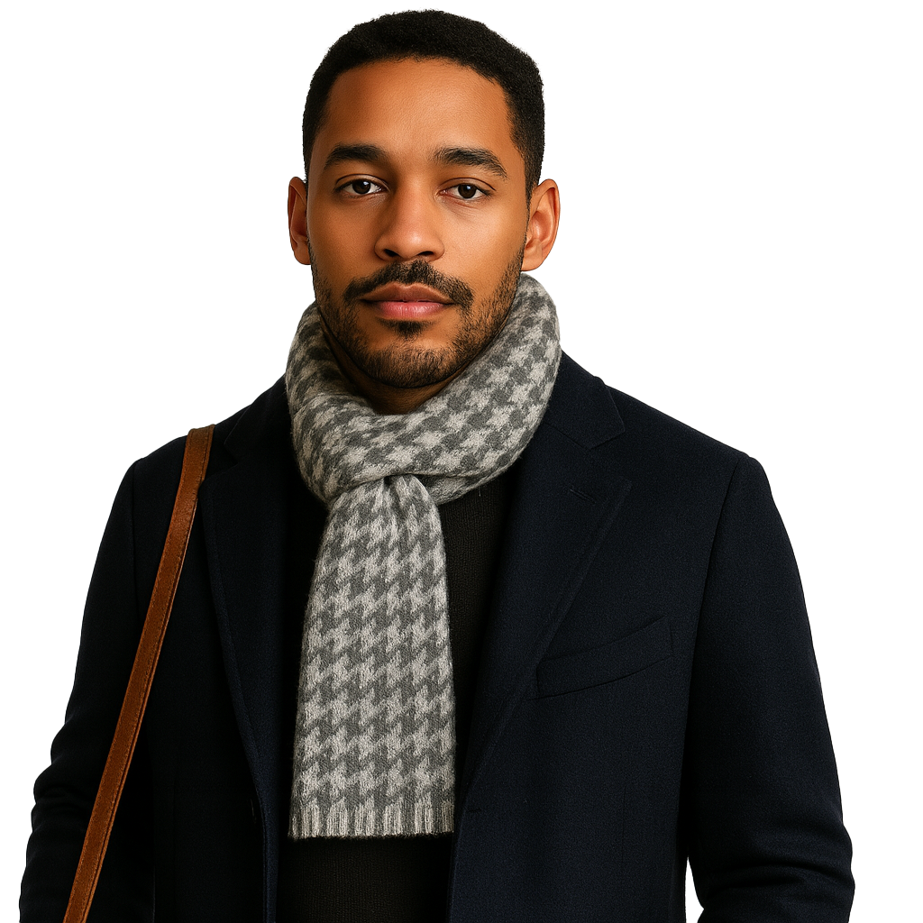 Cashmere Houndstooth Scarf