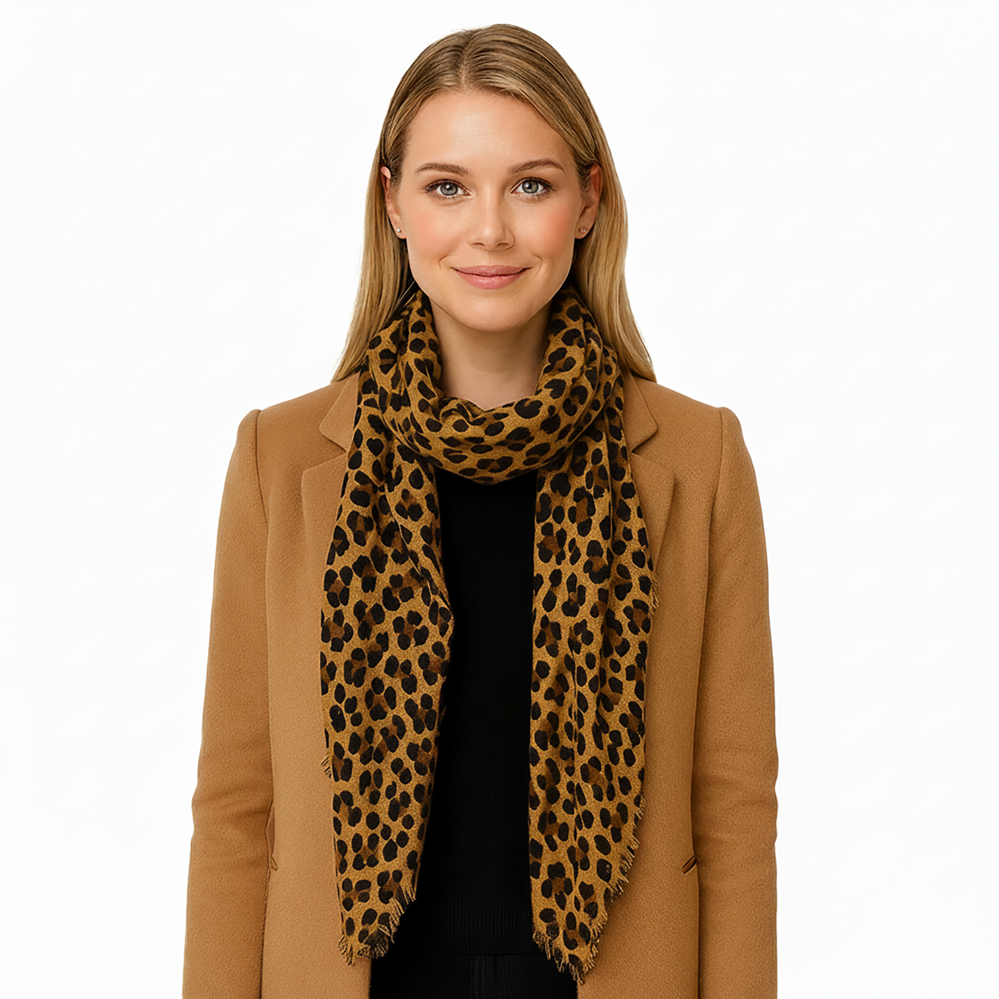 Leopard Scarf — Blue Pacific