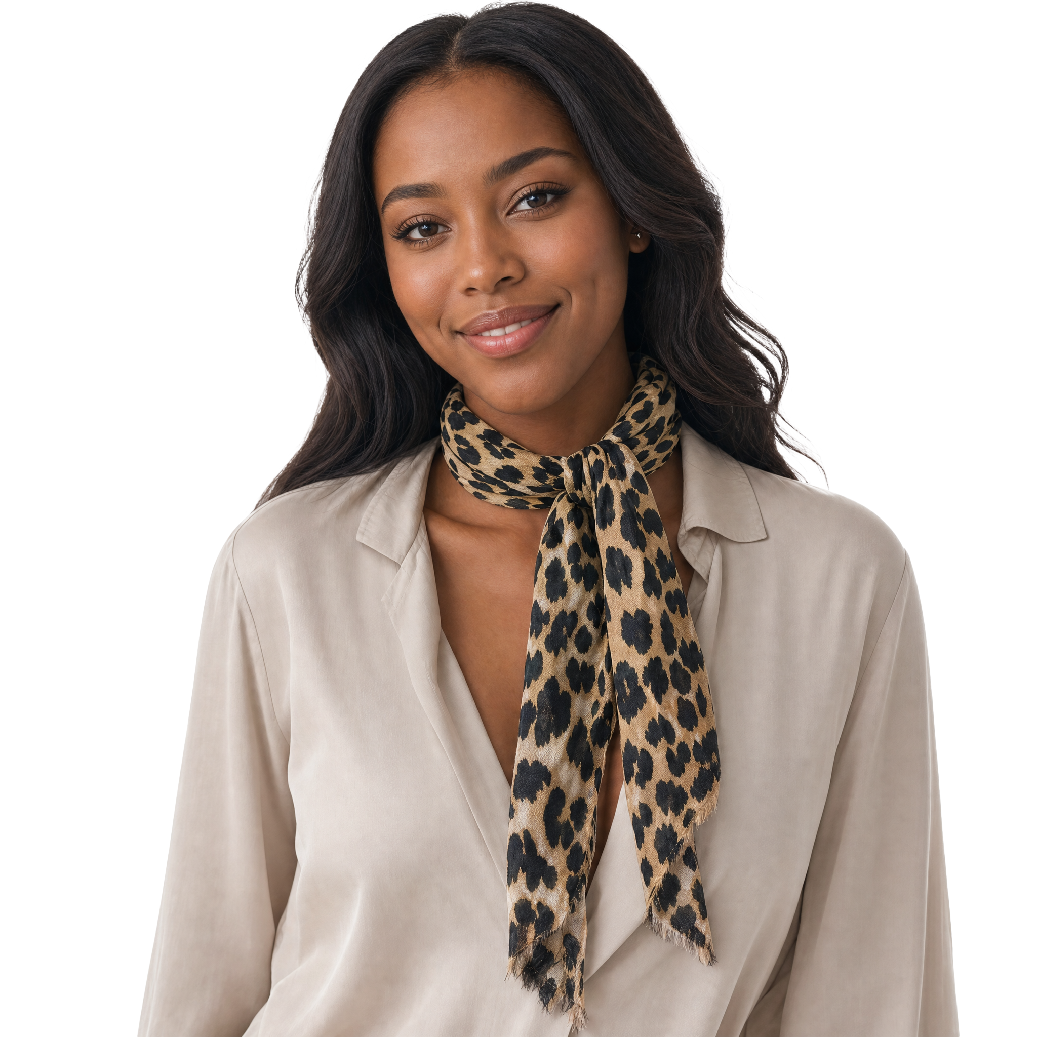 Leopard Neckerchief - Chocolate