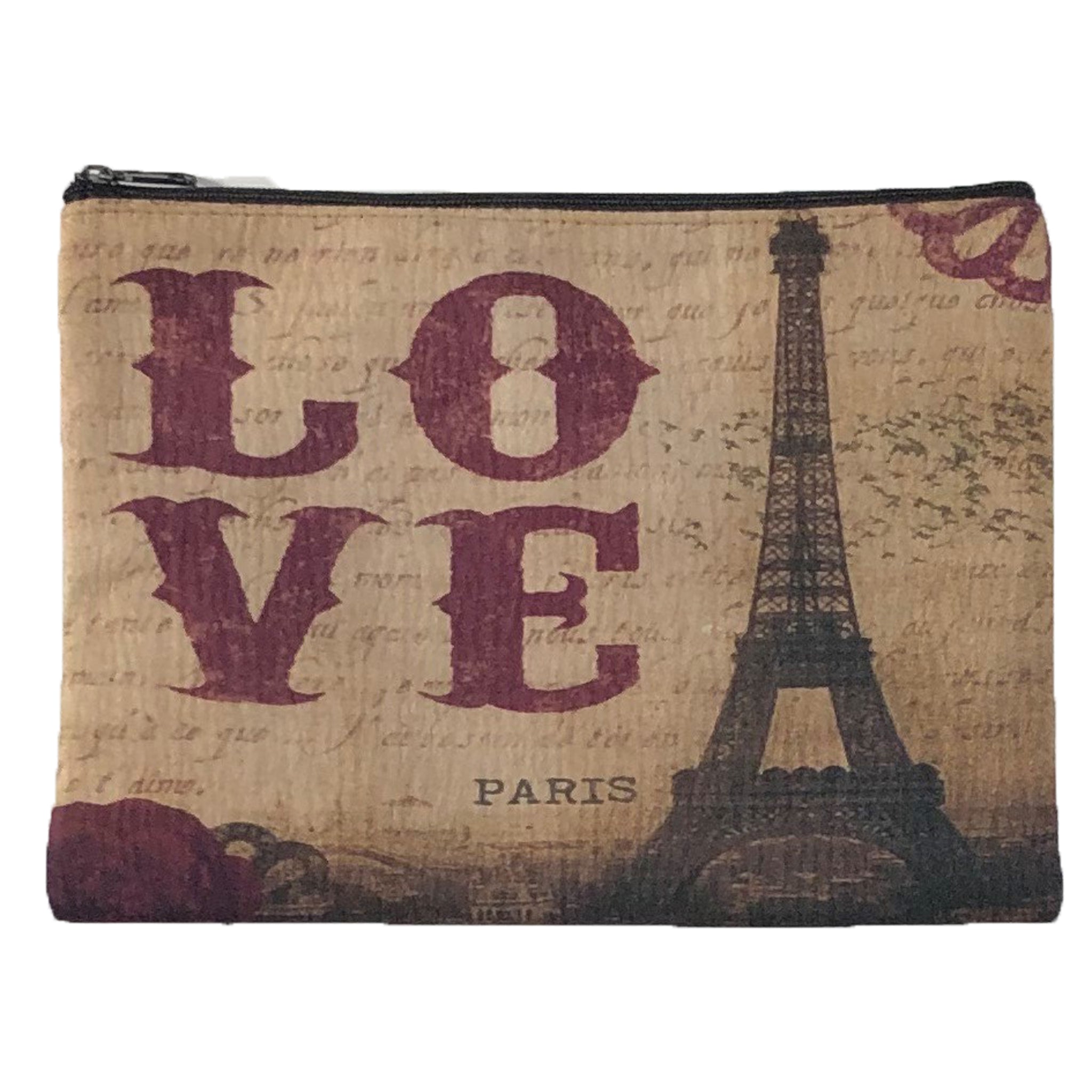 Love Paris Faux Suede Wristlet