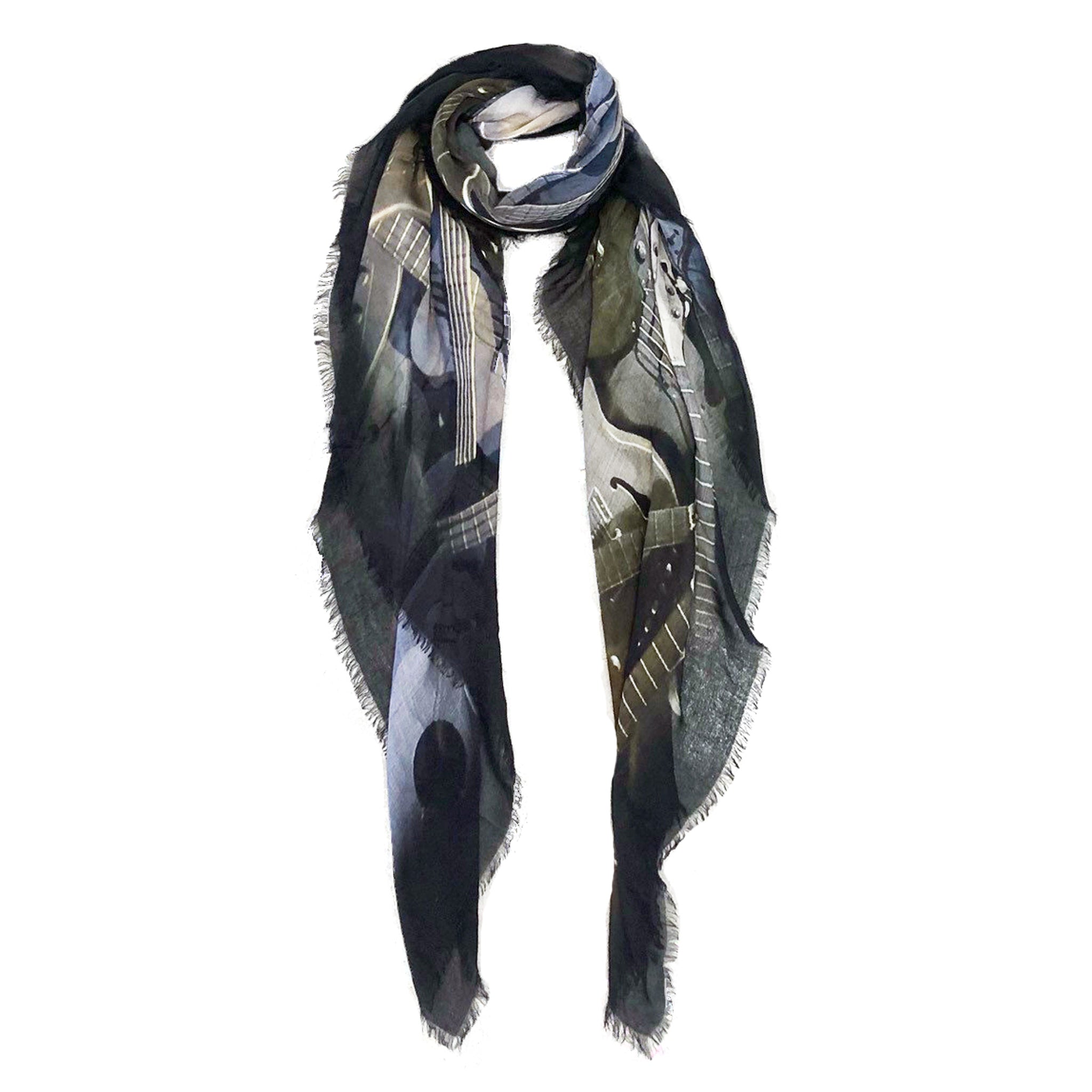Nashville Guitars Scarf - Square — Blue Pacific — view 3