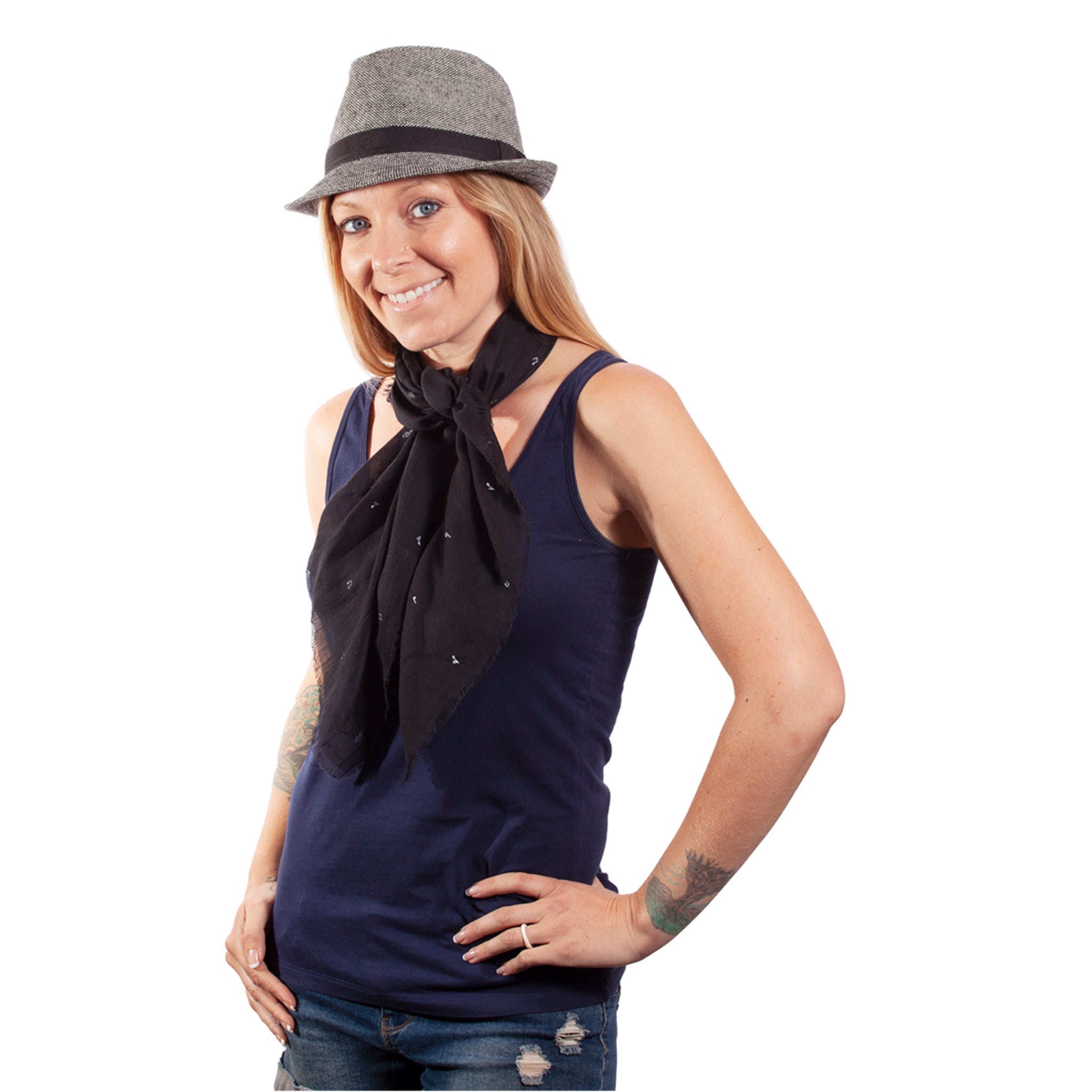 Vintage Icon Musical Notes Neckerchief