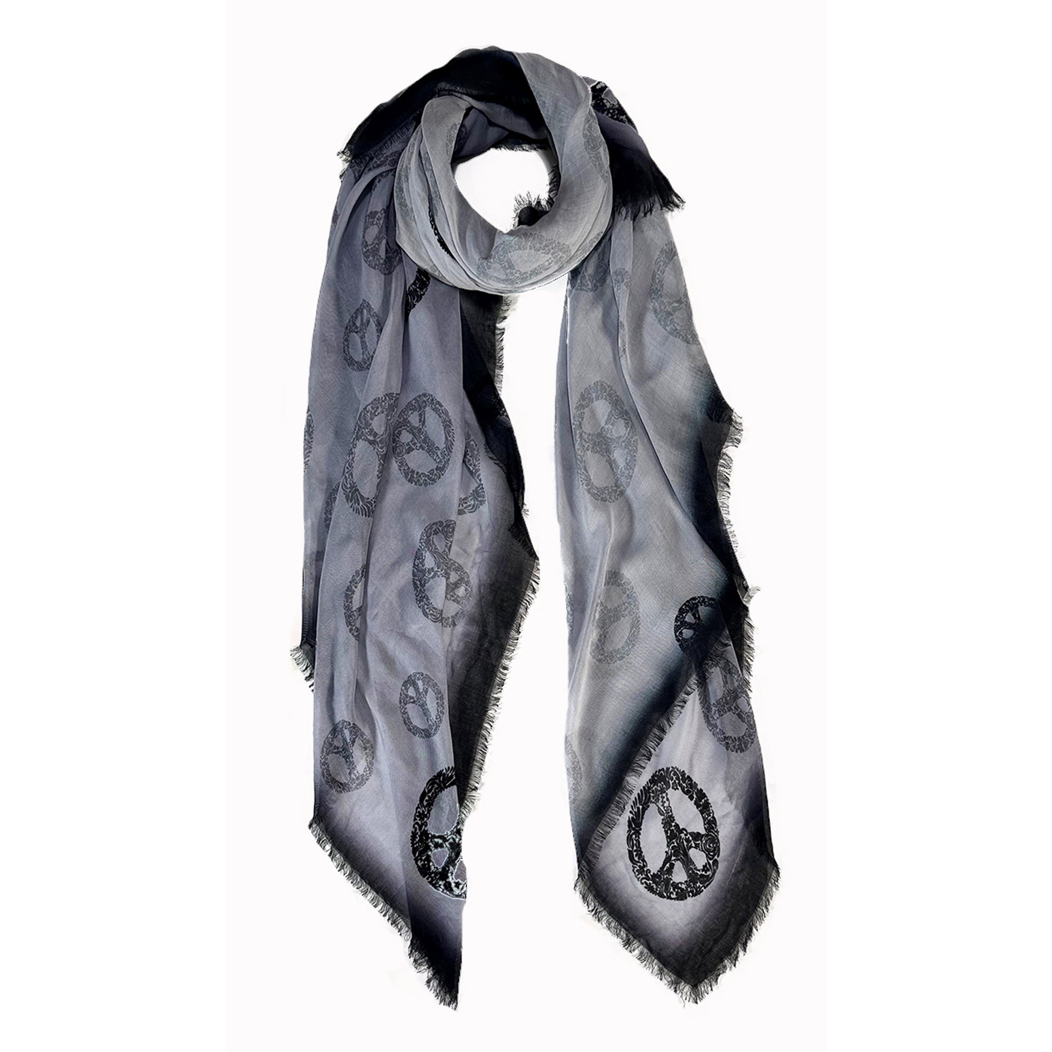 Vintage Peace Scarf — Blue Pacific — view 10