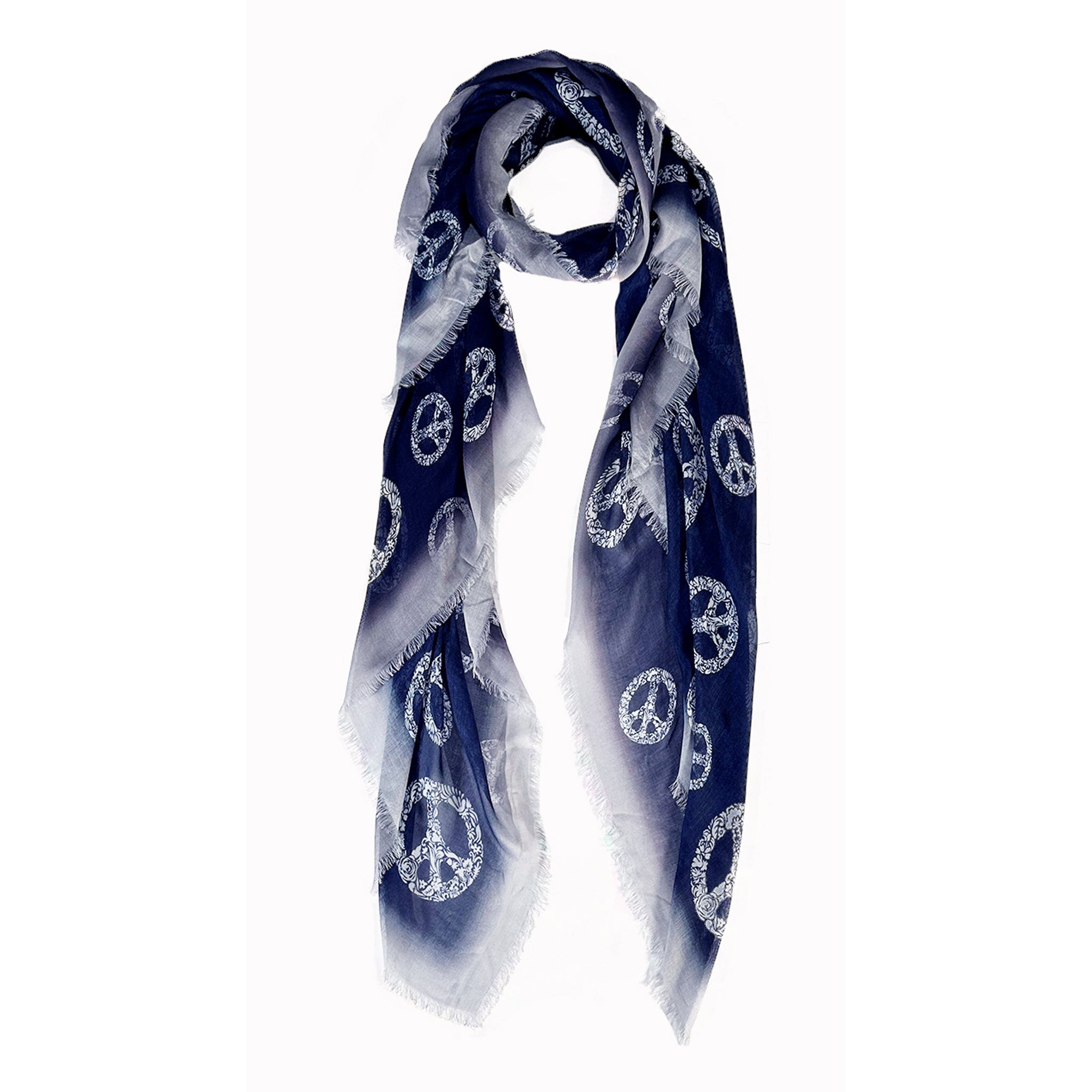 Vintage Peace Scarf — Blue Pacific — view 3