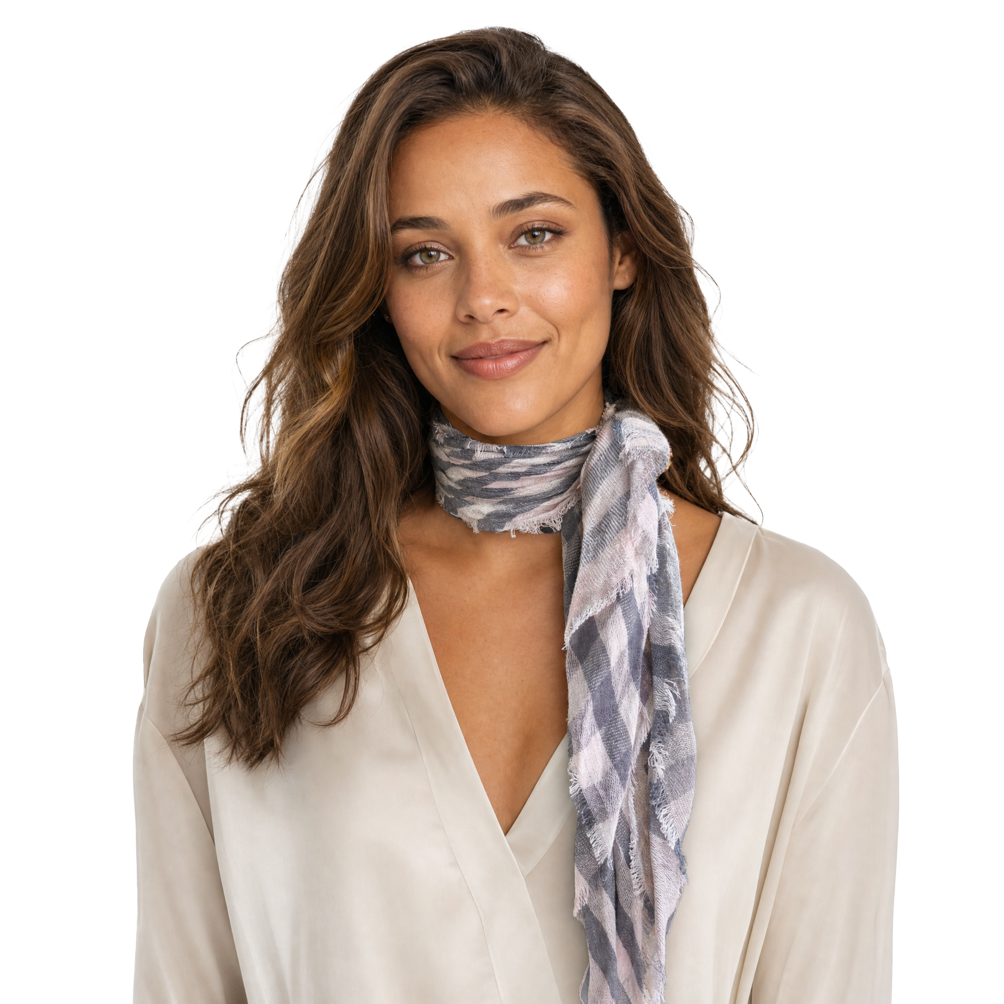 Scottish Plaid Neckerchief - Chalk Mauve