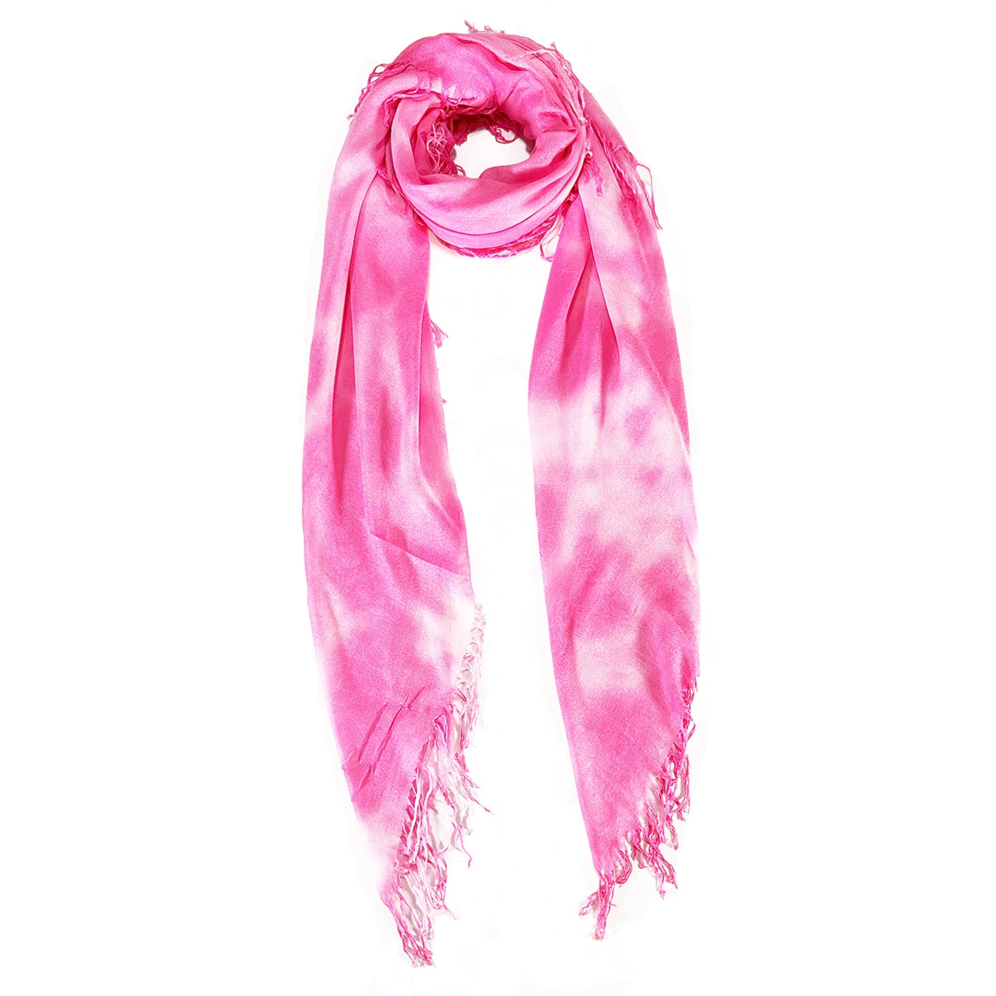 Cashmere Blend Cloud Tie Dye Scarf — Blue Pacific — view 2