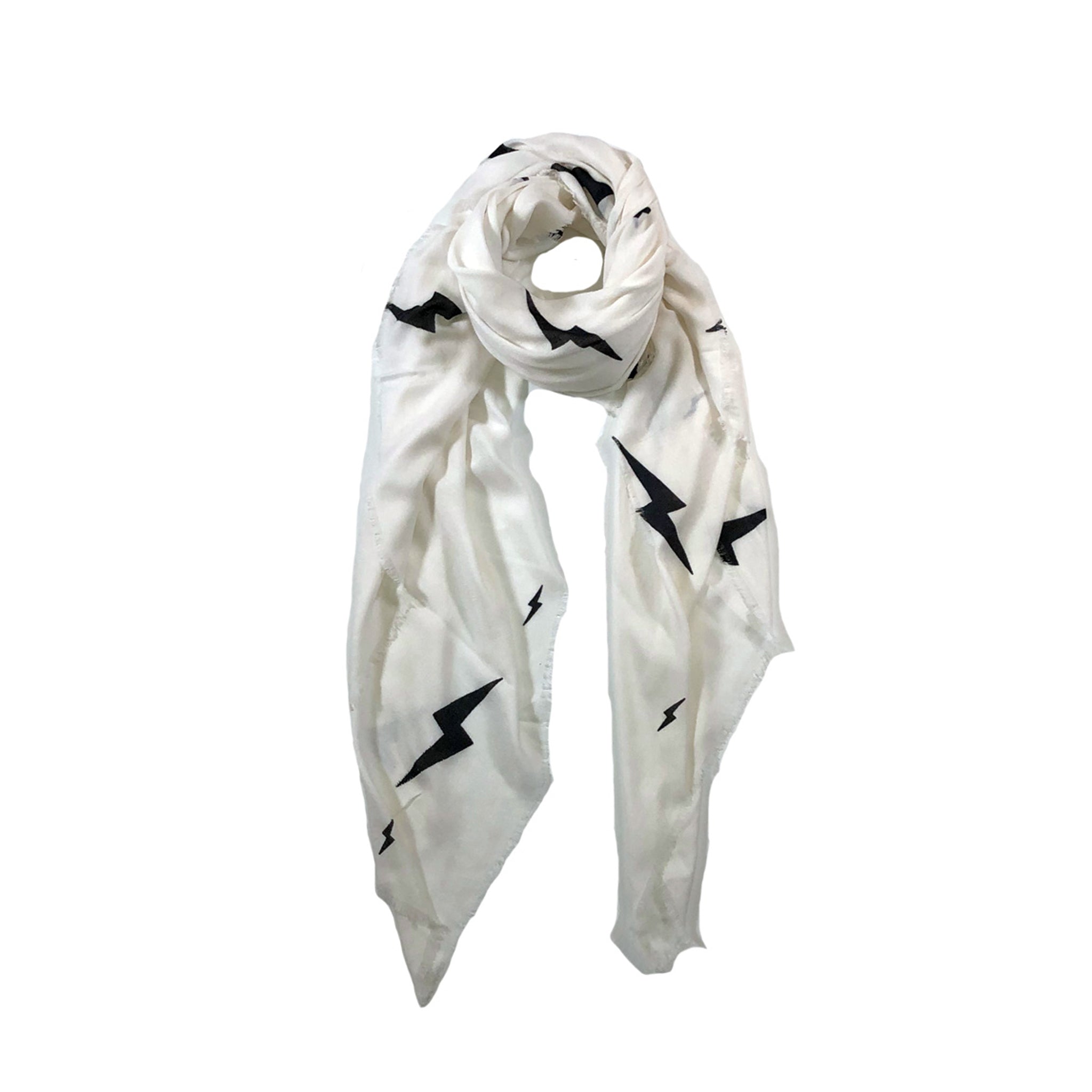 Cashmere Blend Lightning Bolts Scarf