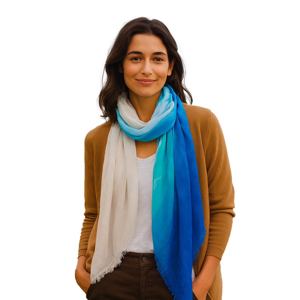 Trunk Bay Beach Scarf — Blue Pacific