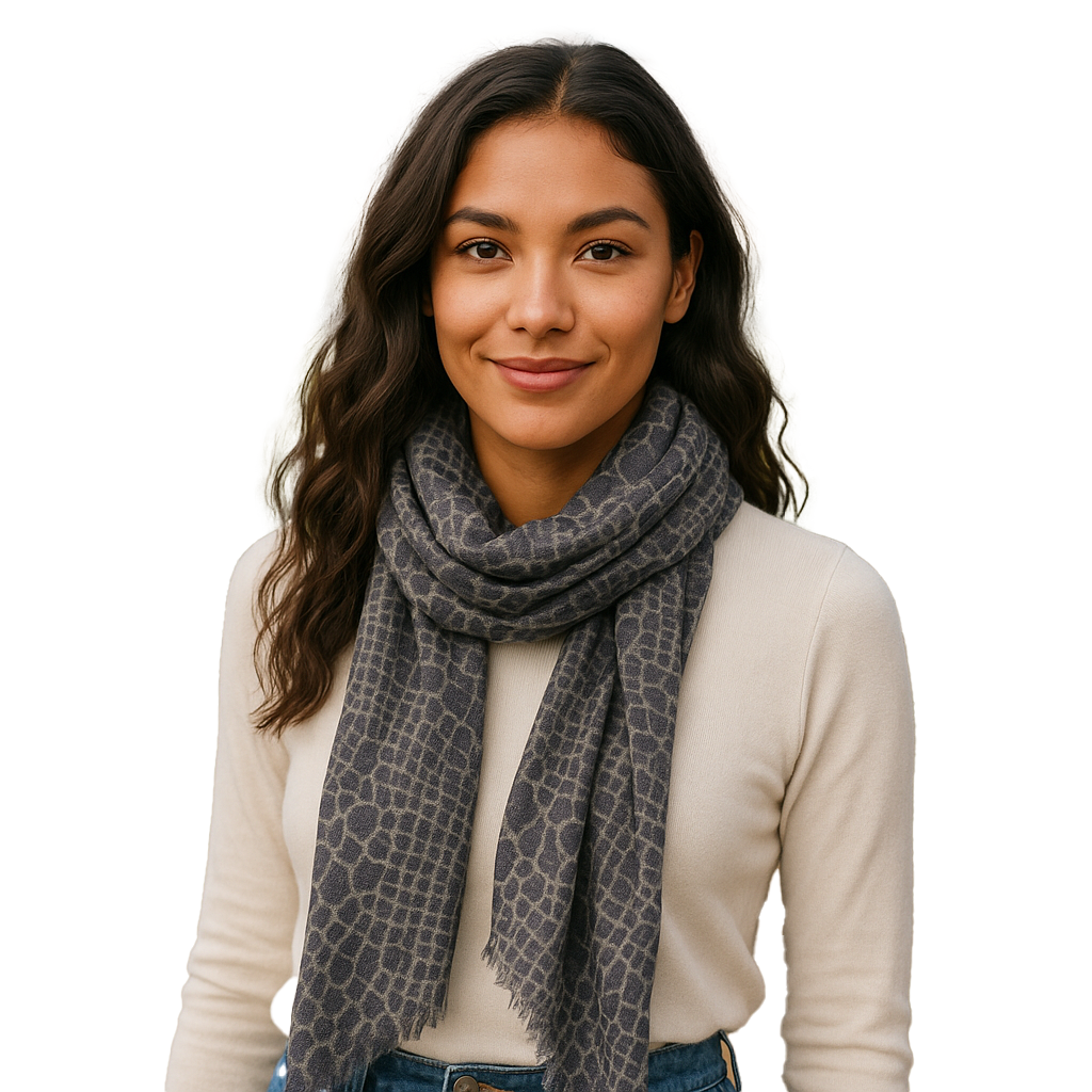 Cashmere Blend Snake Scarf