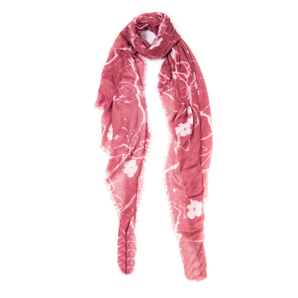 Vintage Cashmere Floral Fade Scarf — Blue Pacific — view 2