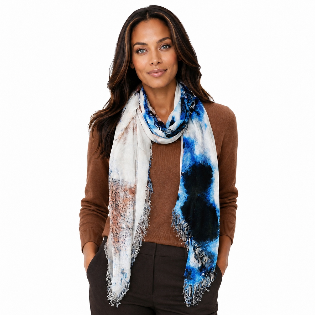 Cashmere Blend Cloud Tie Dye Scarf