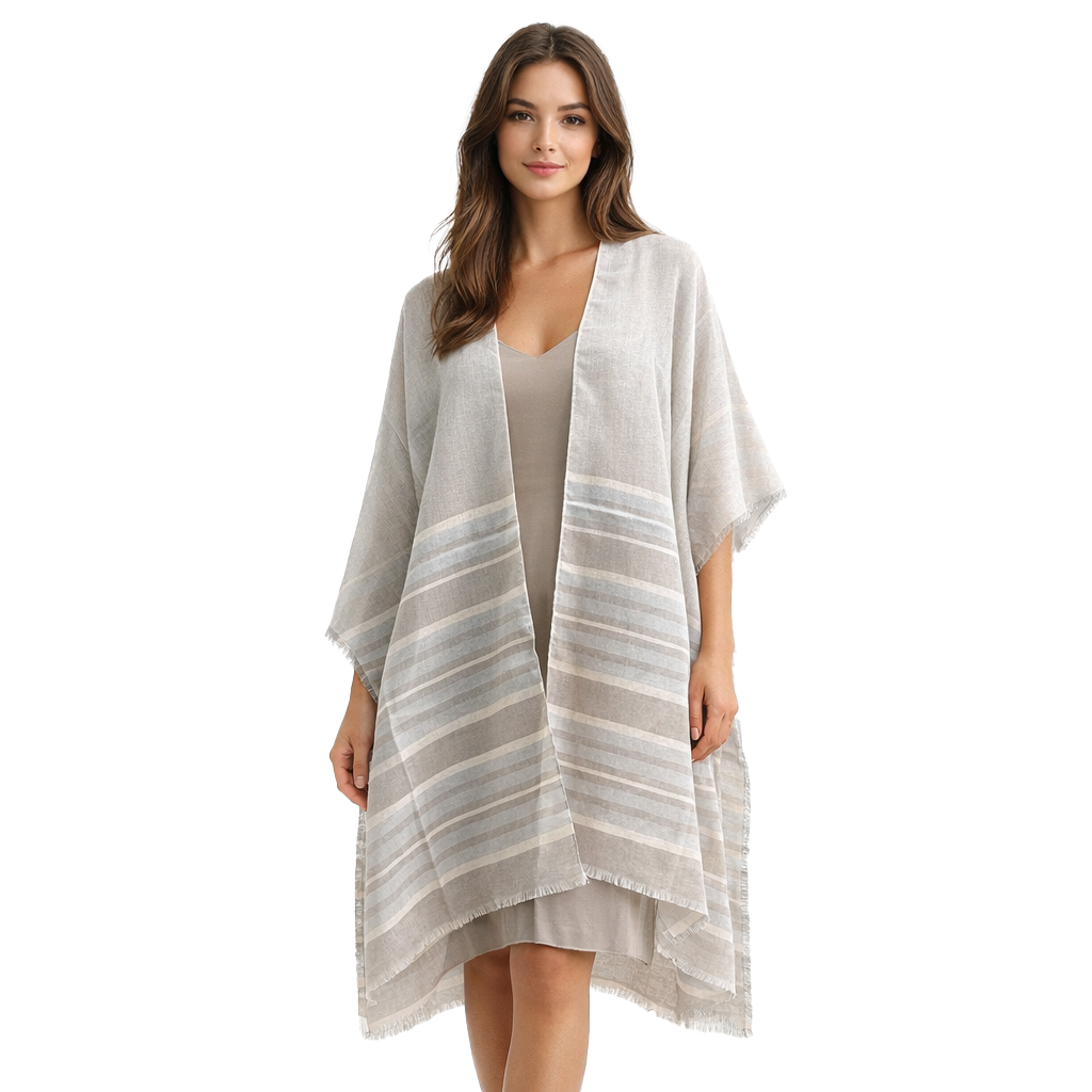 Turkish Cotton Stripe Kimono